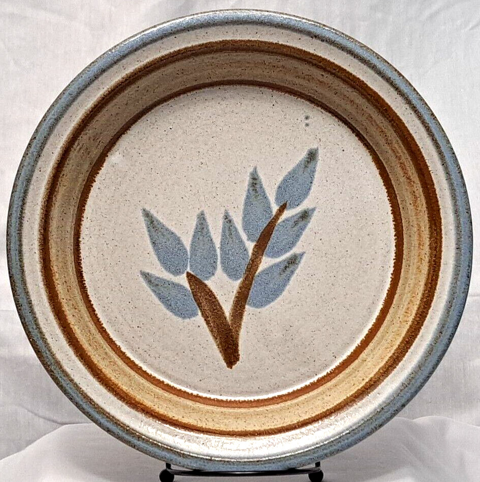 Vintage Studio Pottery 10″ Serving Dish Desert Floral Hand Painted Artist Signed