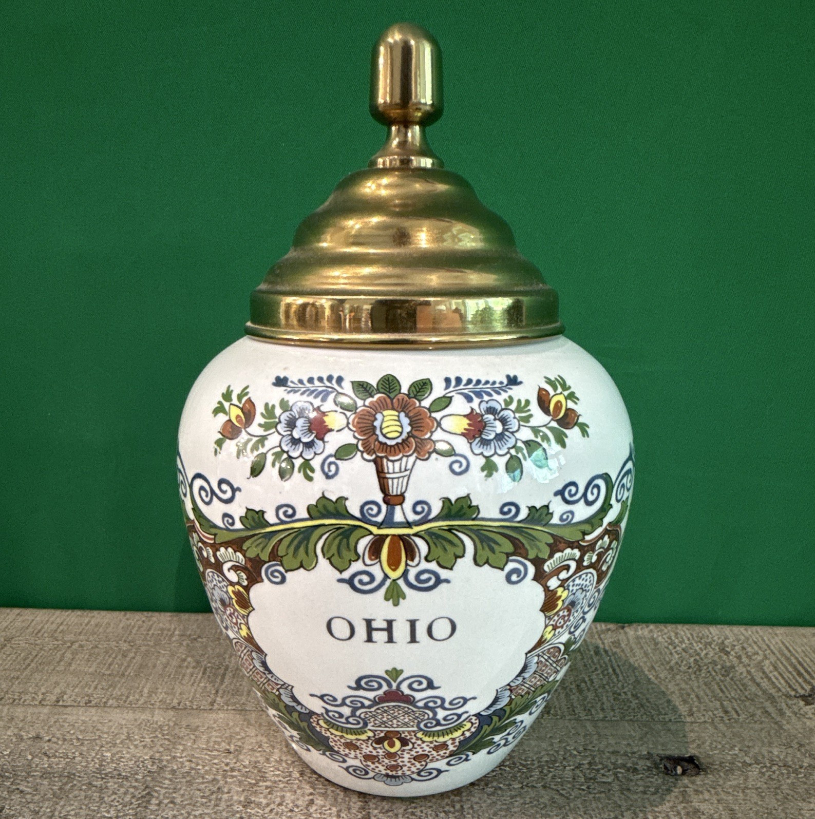 Royal Goedewaagen Delft Floral Ceramic Lidded Jar, Holland, MPN 200/000