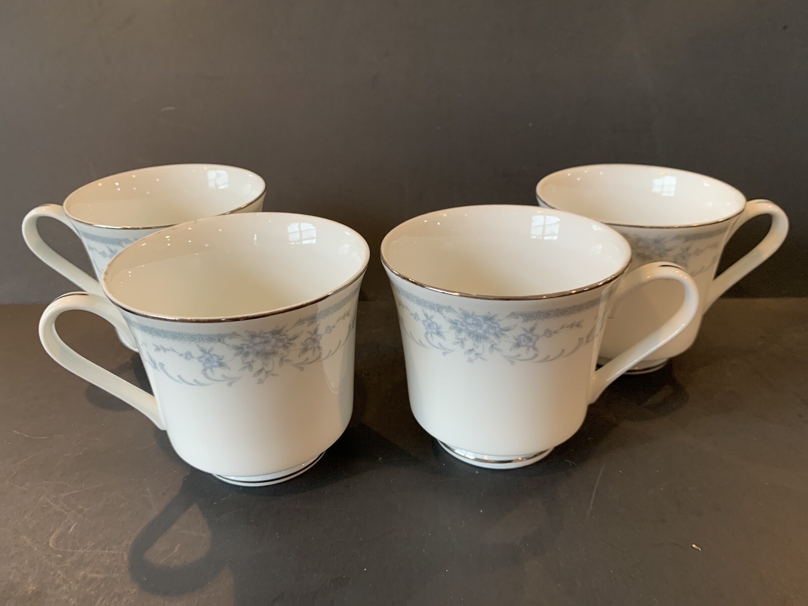Vintage Sheffield Blue Whisper Porcelain Bone China 6 Tea Coffee Cups 1985 Japan
