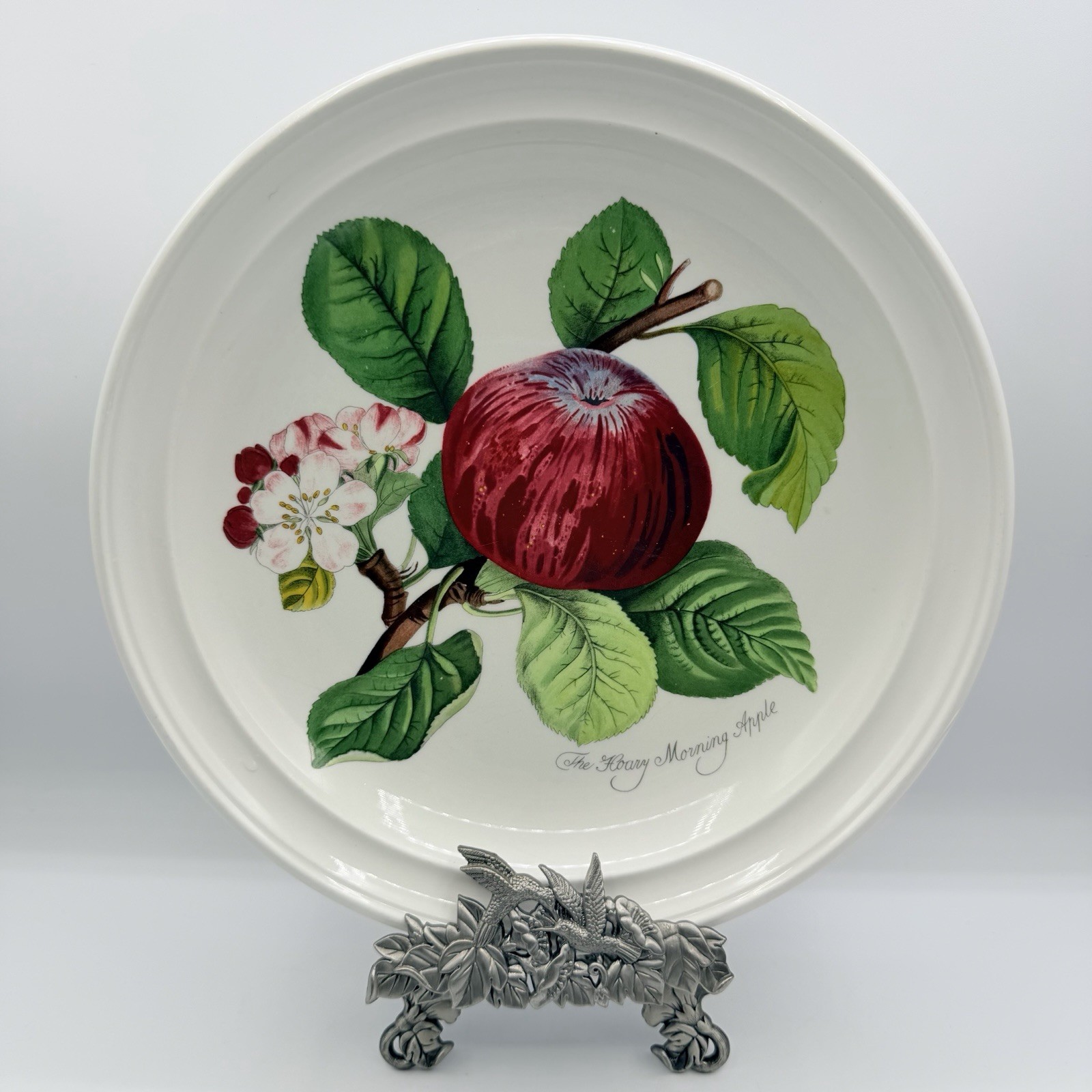 Portmeirion Pomona Dinner Plate The Hoary Morning Apple 10.5″ Vintage Red Stamp