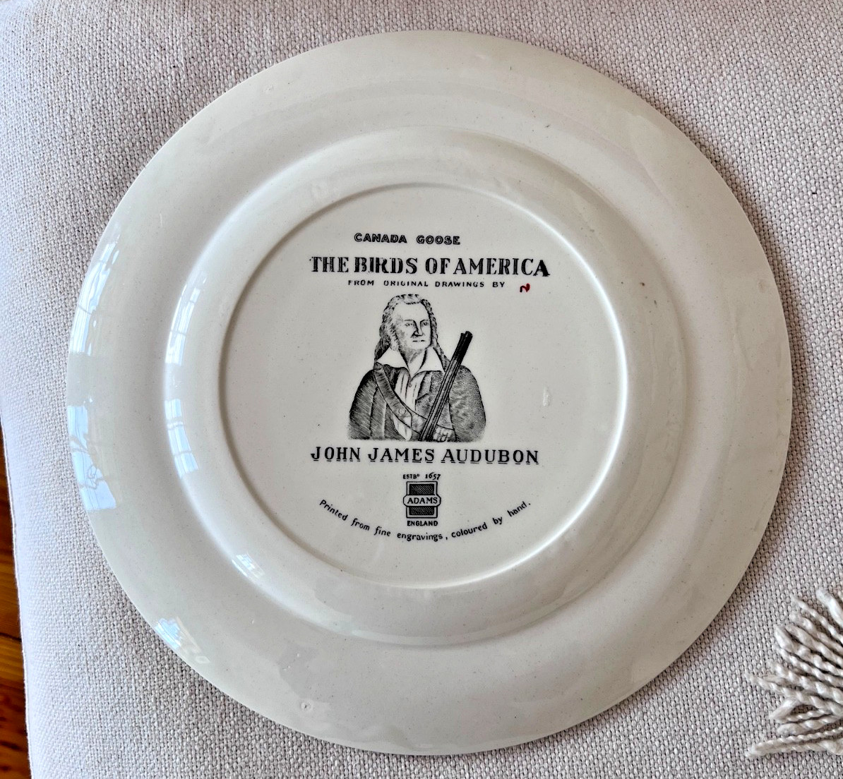 Adams China Audubon Birds Of America Canada Goos 10.5″ Floral Border