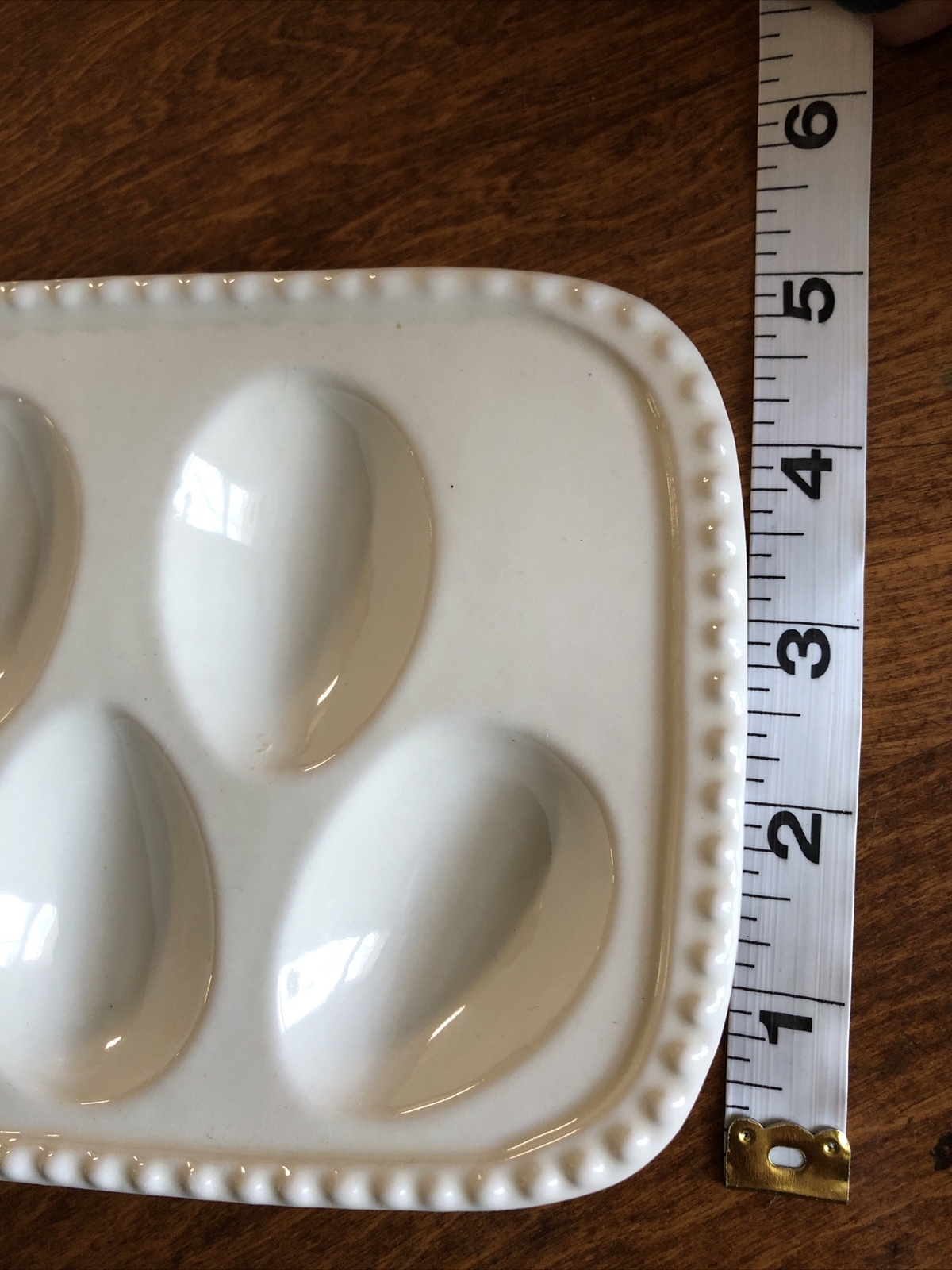 Holiday Home Heavy Ceramic Rectangle White 12 Deviled Egg Platter