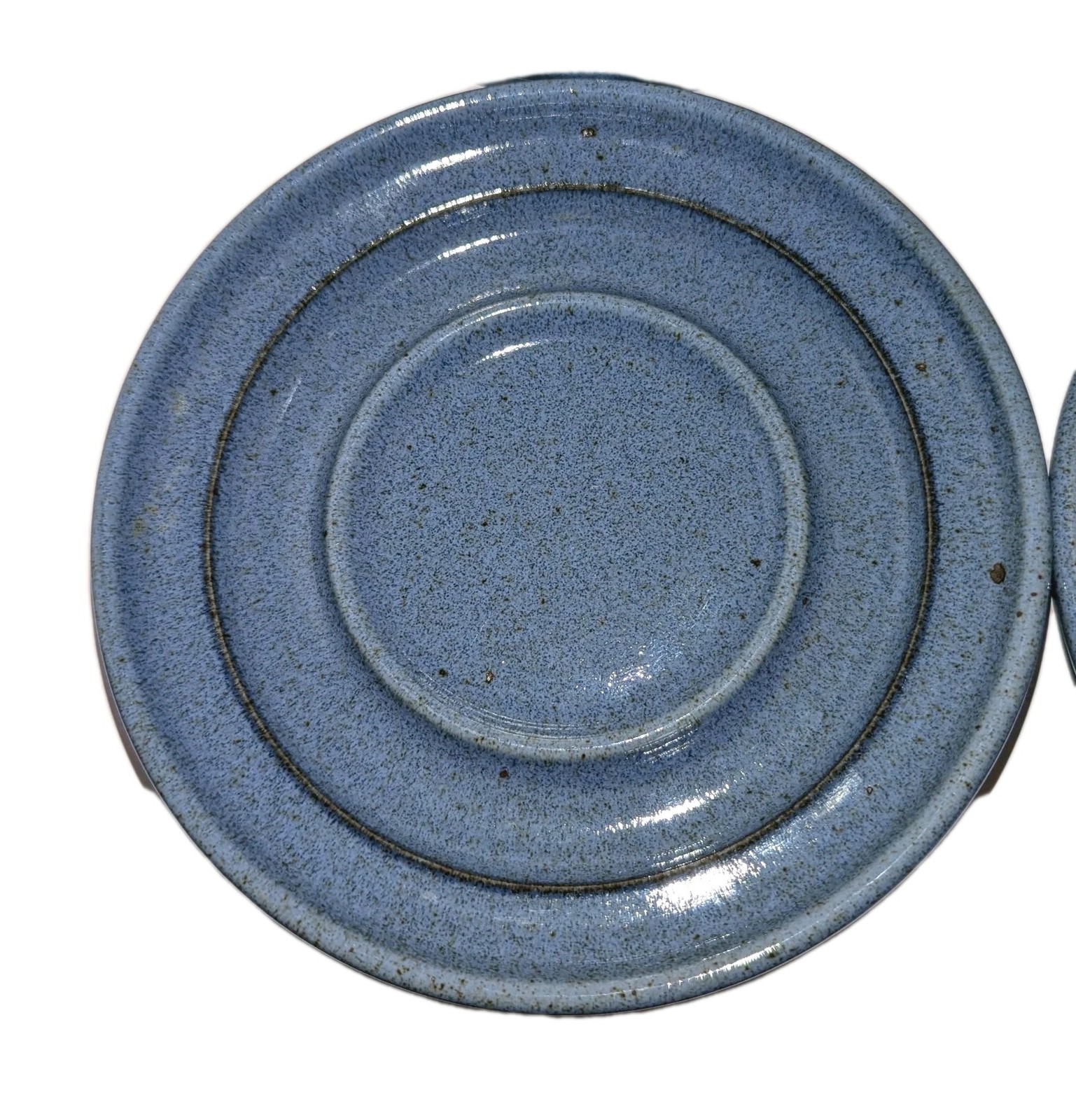 Vtg Dansk Nielstone Blue Saucers Speckled Large 6⅞” Made in Japan A+! x4 Plates