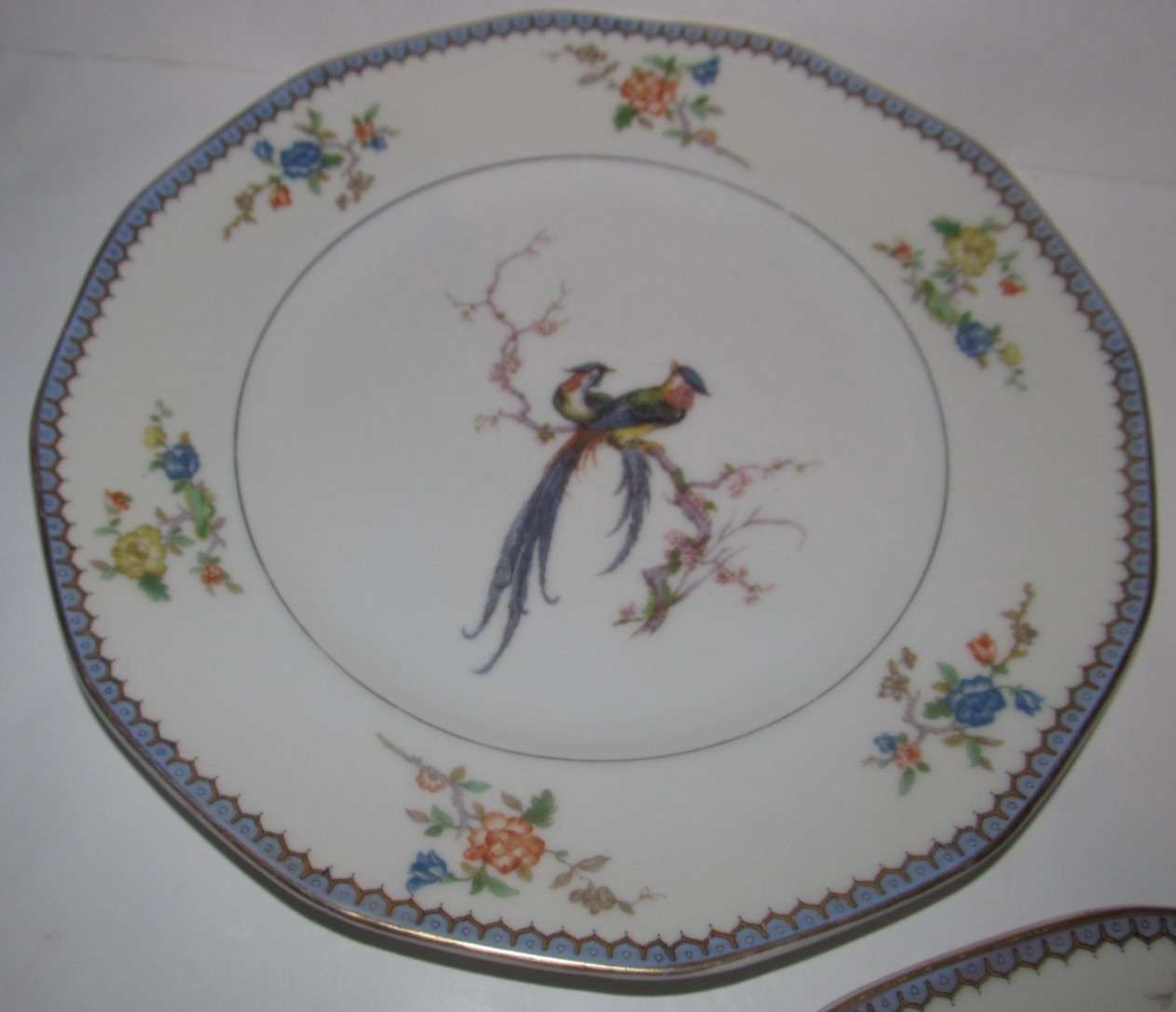 THEODORE HAVILAND Limoges France CHAMBORD Bird of Paradise Dinner Plates (GBP)