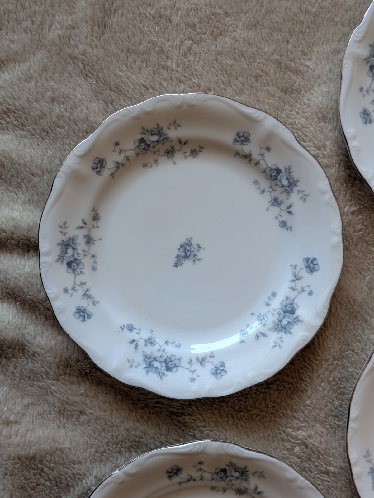 Johann Haviland Bavaria Germany Blue Garland 6.25″ Bread Butter Plate set of 8