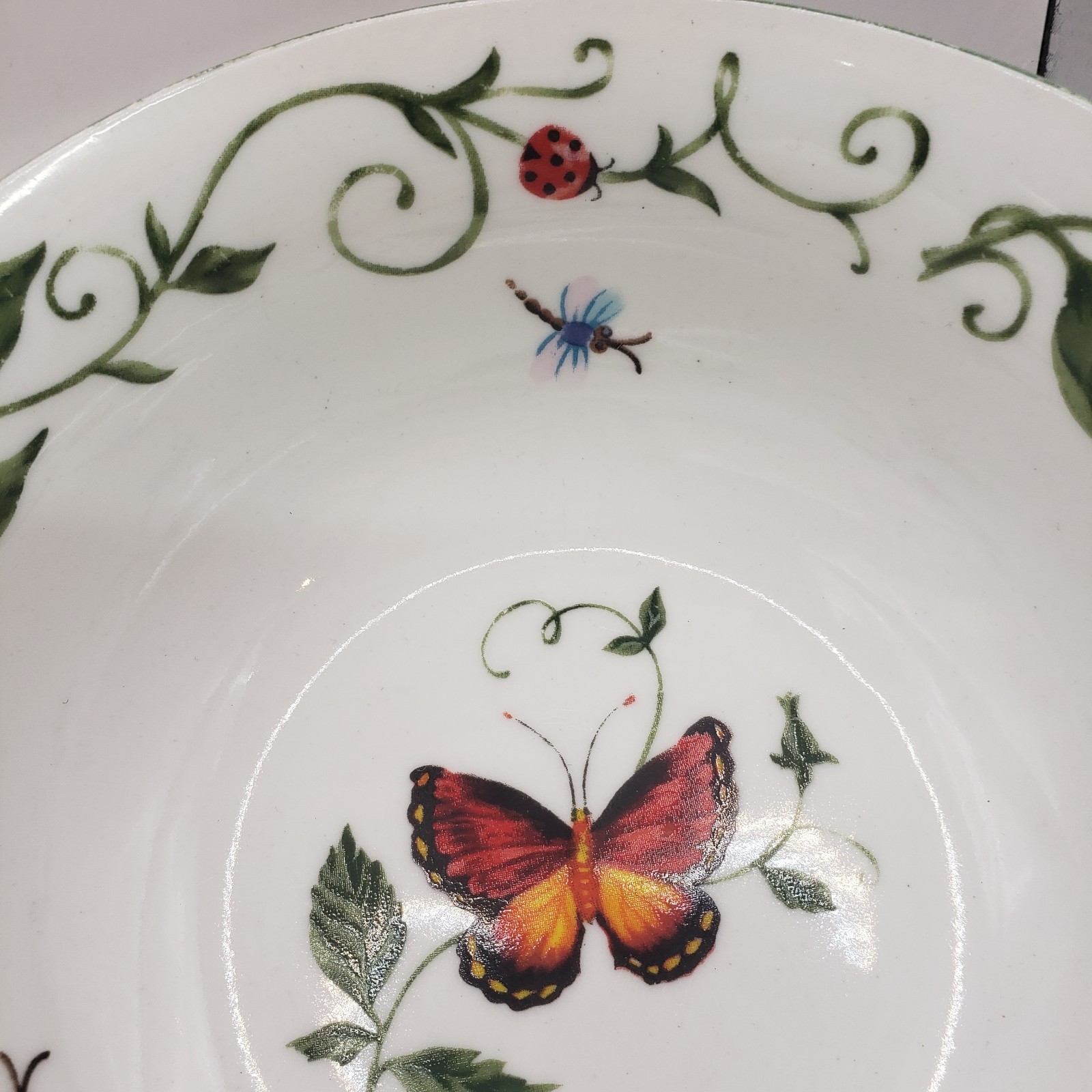 2 Tabletops Unlimited Butterfly Ladybug 7” Cereal / Soup Bowls