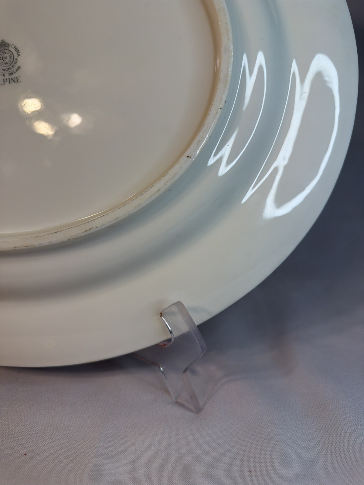 Royal Worcester Alpine Pink 15.5” X 13” Oval Serving Platter Bone China Vintage