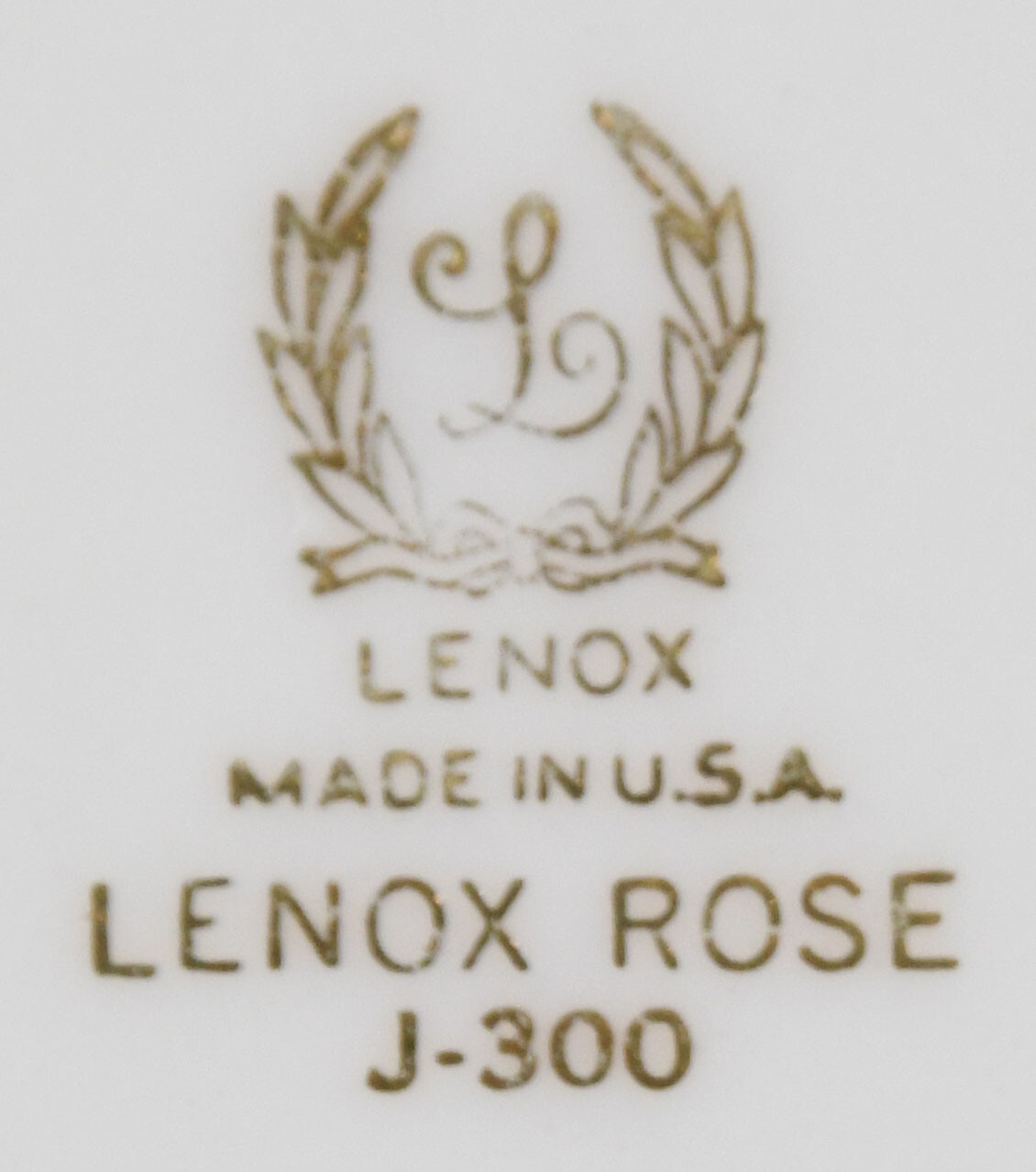 Lenox Rose J300 Bread Plate Gold Trim 6 1/4″