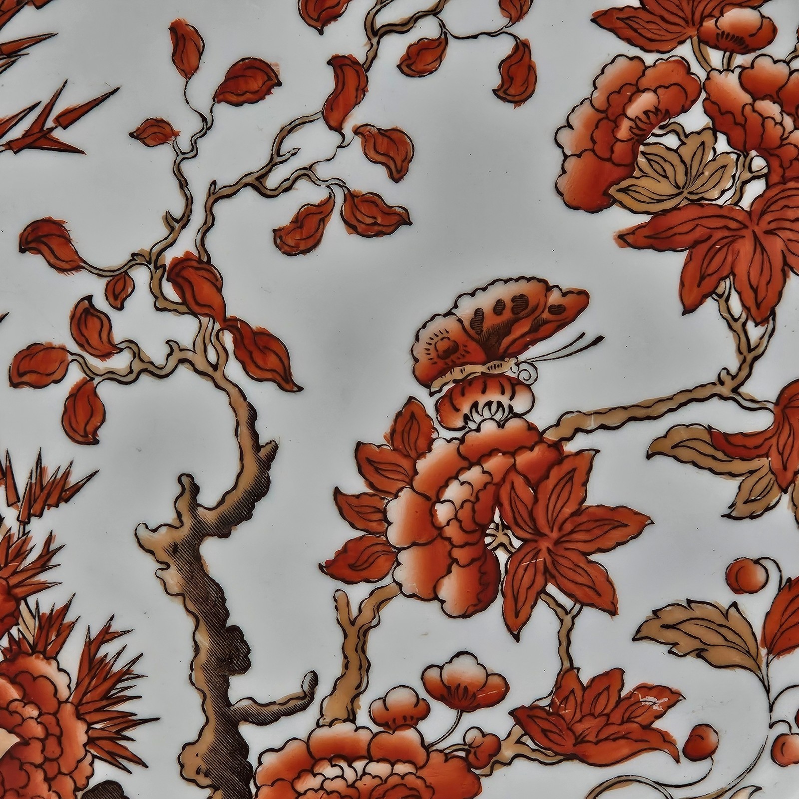 Copeland Spode England Indian Tree (Orange Rust, Scallop, Red Trim ) 10-3/8 Inch