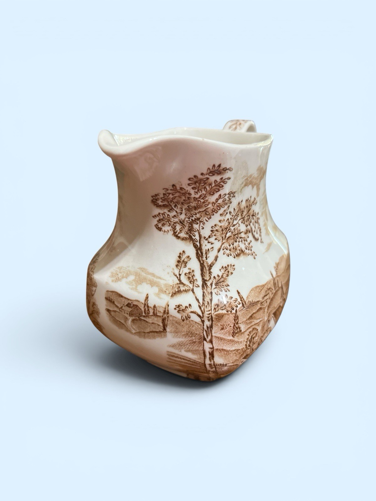 Alfred Meakin Reverie Brown Transferware Creamer Pitcher Staffordshire England