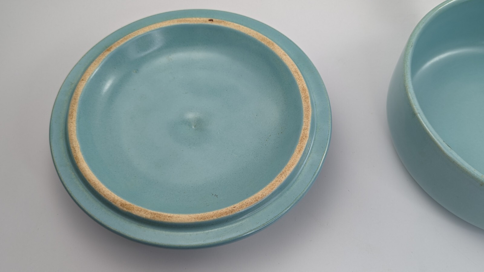 3 Piece Set – Mid Century Modern La Solana Art Pottery Blue Medium Casserole MCM