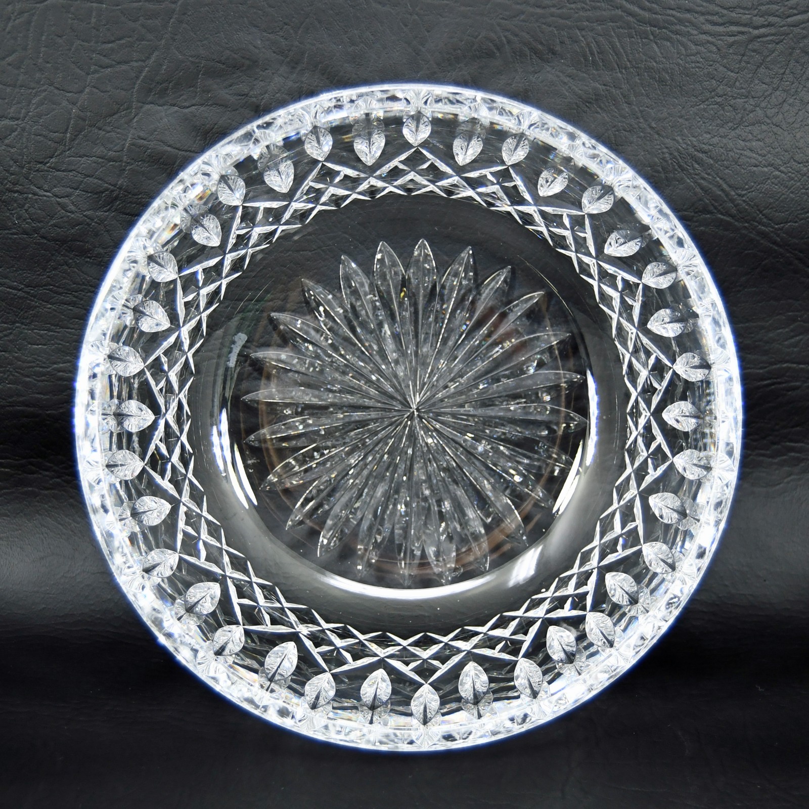 Vintage Waterford Crystal Lismore Large Serving Salad Fruit Bowl 8″ Cut Glass