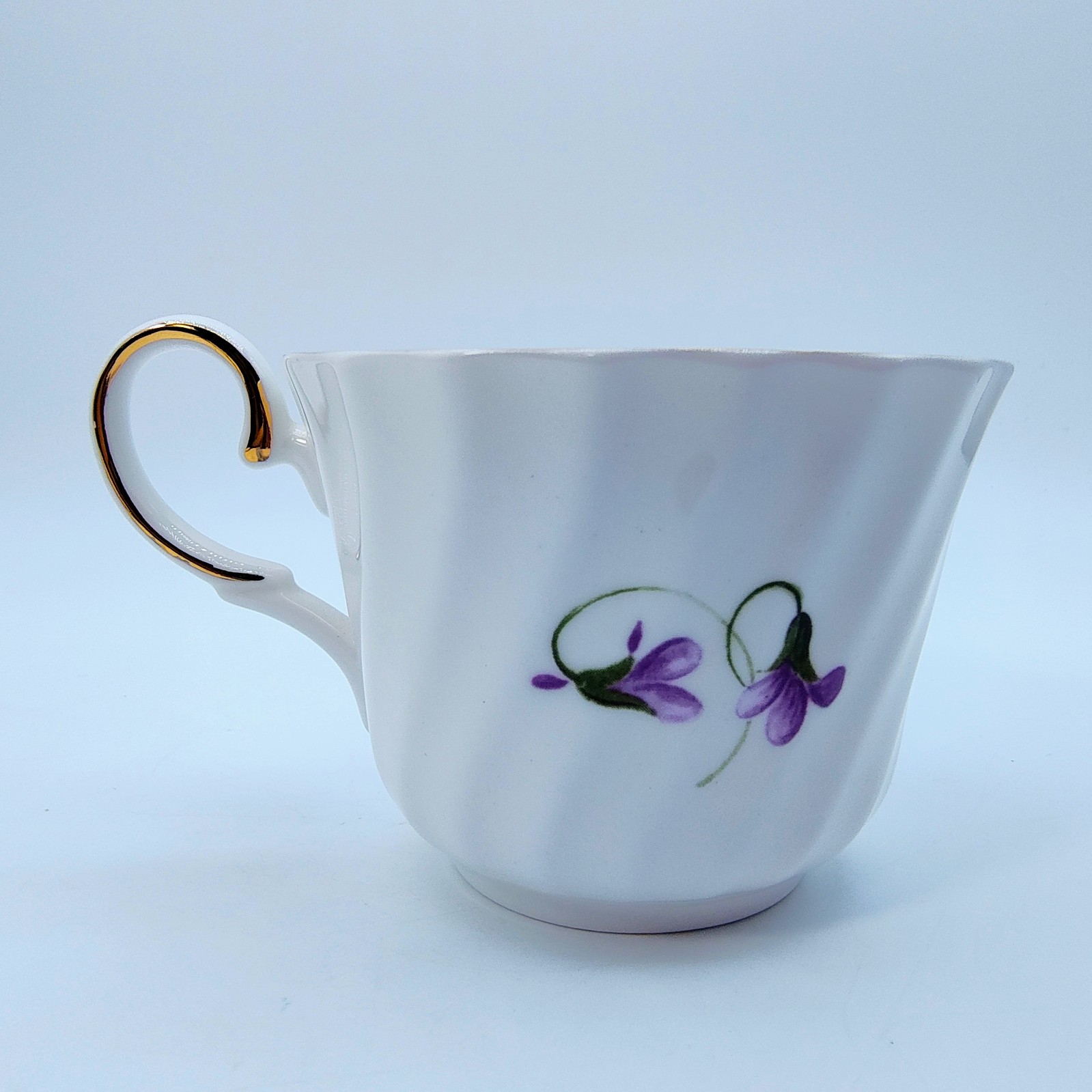 Vintage Staffordshire Collection Daughter Teacup & Saucer Violets Floral England