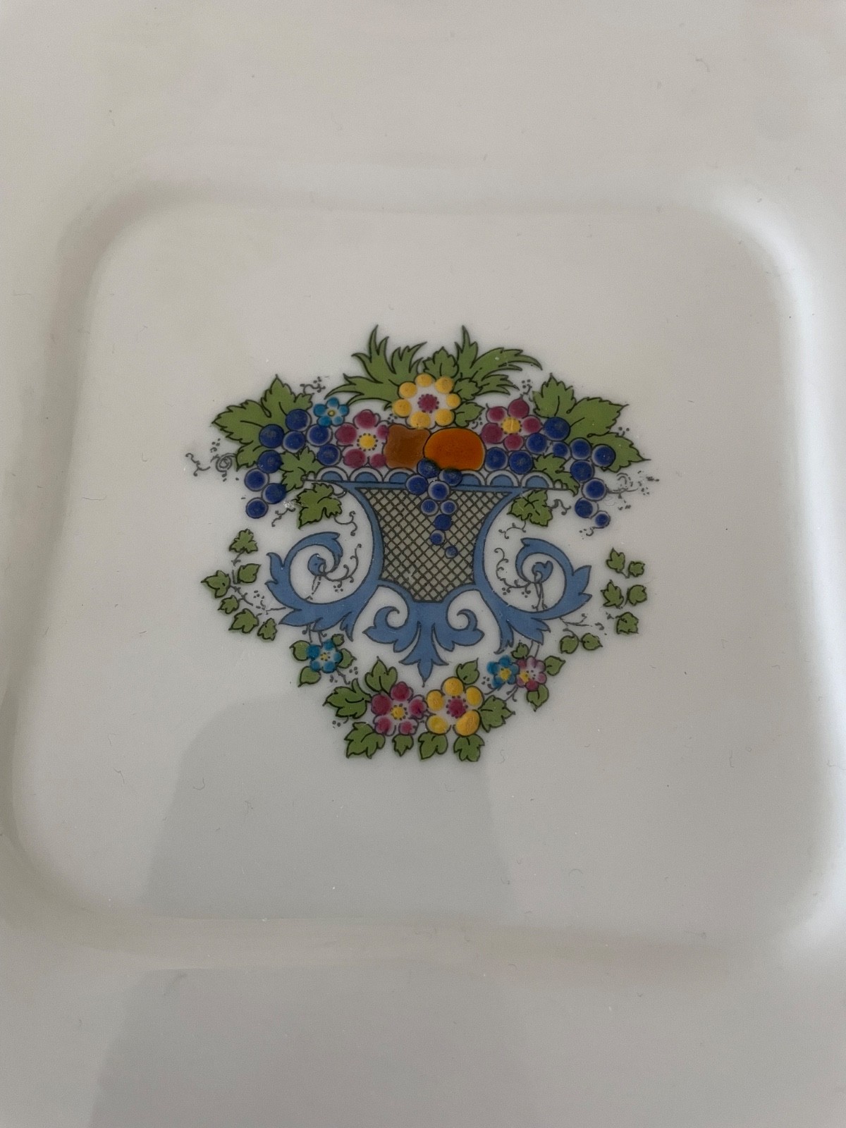 Lenox The Autumn *RARE* Square Handled Cake Plate Gold Handles 10 3/8 Older Mark