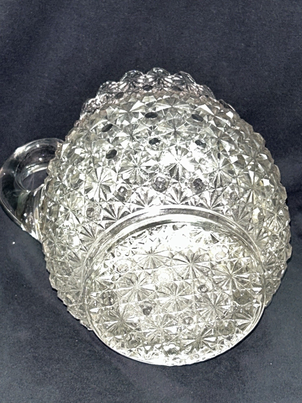 Bryce Bros Daisy & Button Glass Pitcher Victorian EAPG c.1800 Antique 8 1/2″