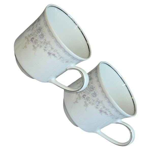 Vintage Johann Haviland Royal Lace Pattern Fine China Tea cups set of 4Coffee 4
