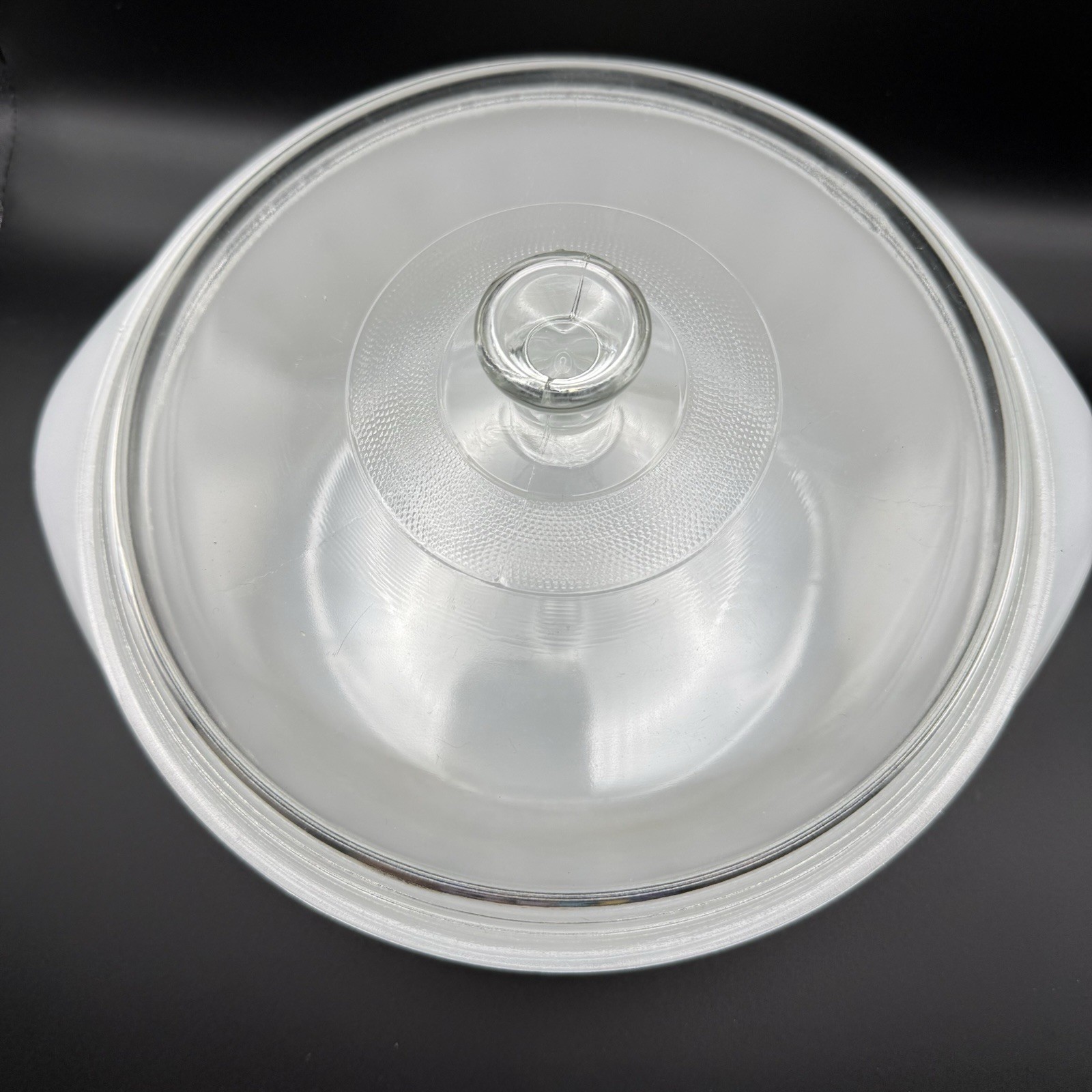 Vintage Mid Century Modern Glasbake Milk Glass Green Pinwheel 2QT Casserole/Lid