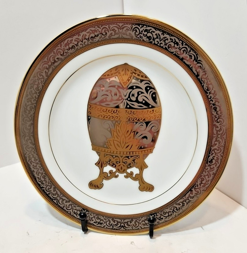 Muirfield New York Victorian Lace #9338 Salad Plates 8.25″ Set of 4 Gold Trim