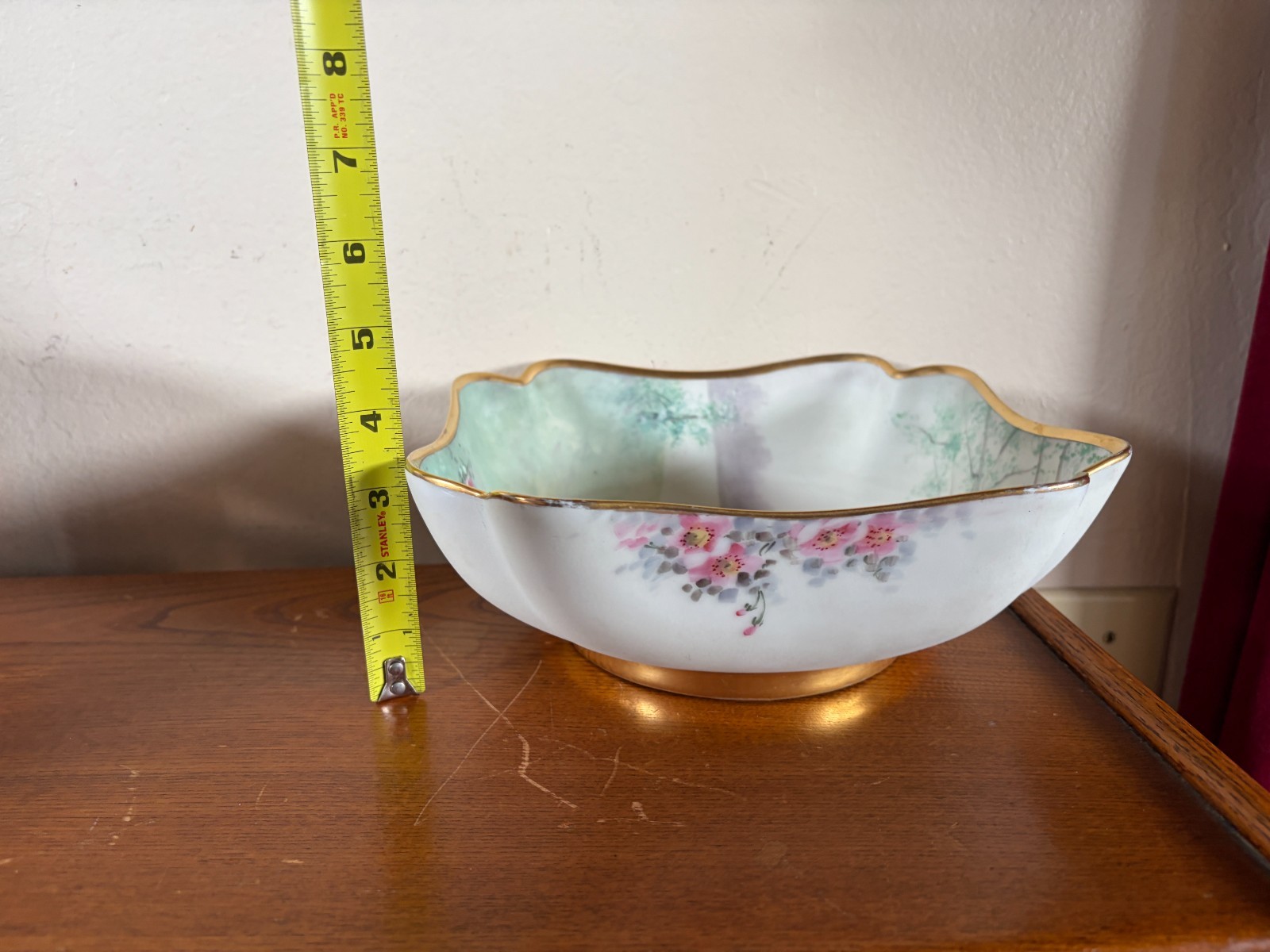 Pickard Vellum “Wildwood” Large Square Bowl Florence James