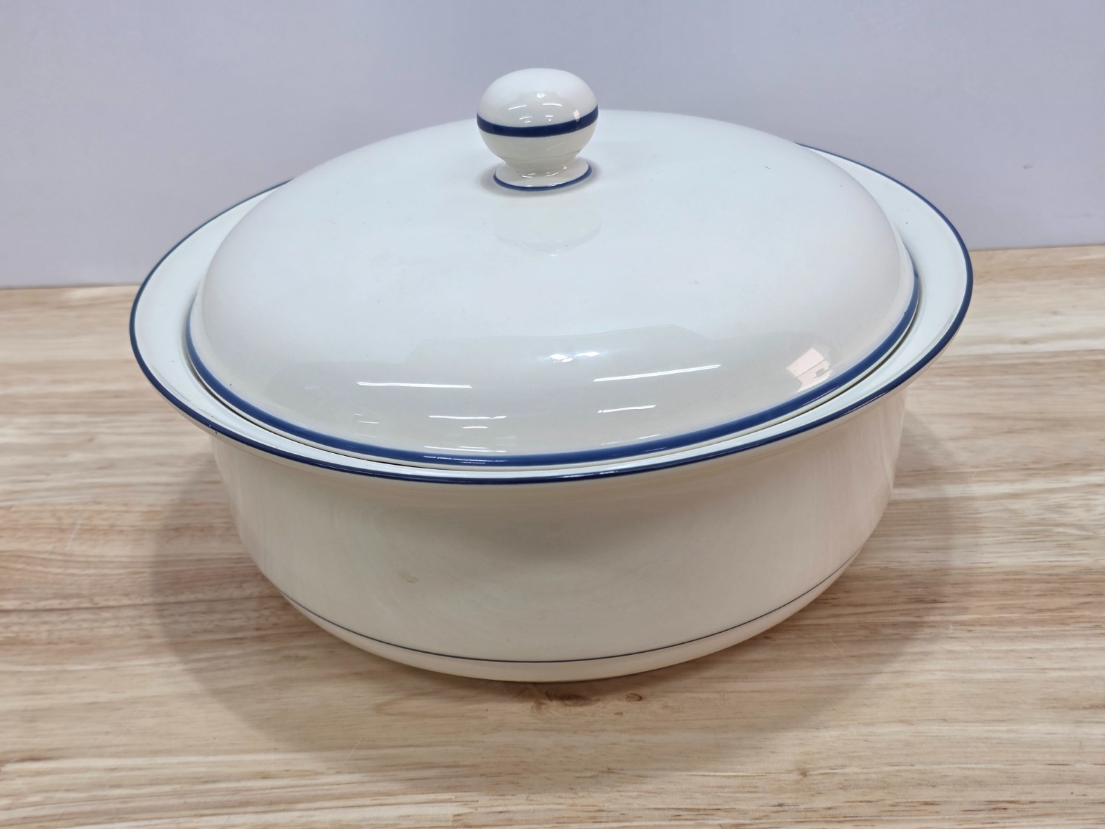 Lenox Chinastone For The Blue Patterns Covered Casserole Dish w Lid USA