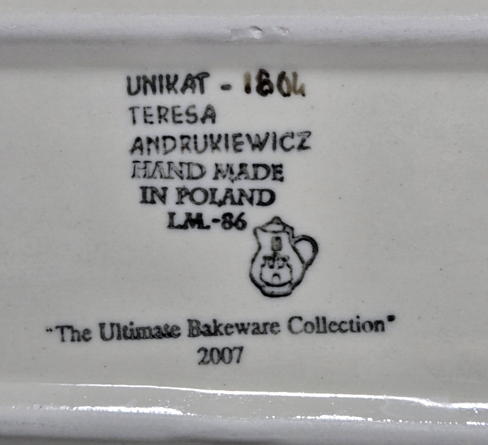 Unikat Polish Pottery Ultimate Bakeware Dish 1864 Teresa Andrukiewicz 11″ NWOB