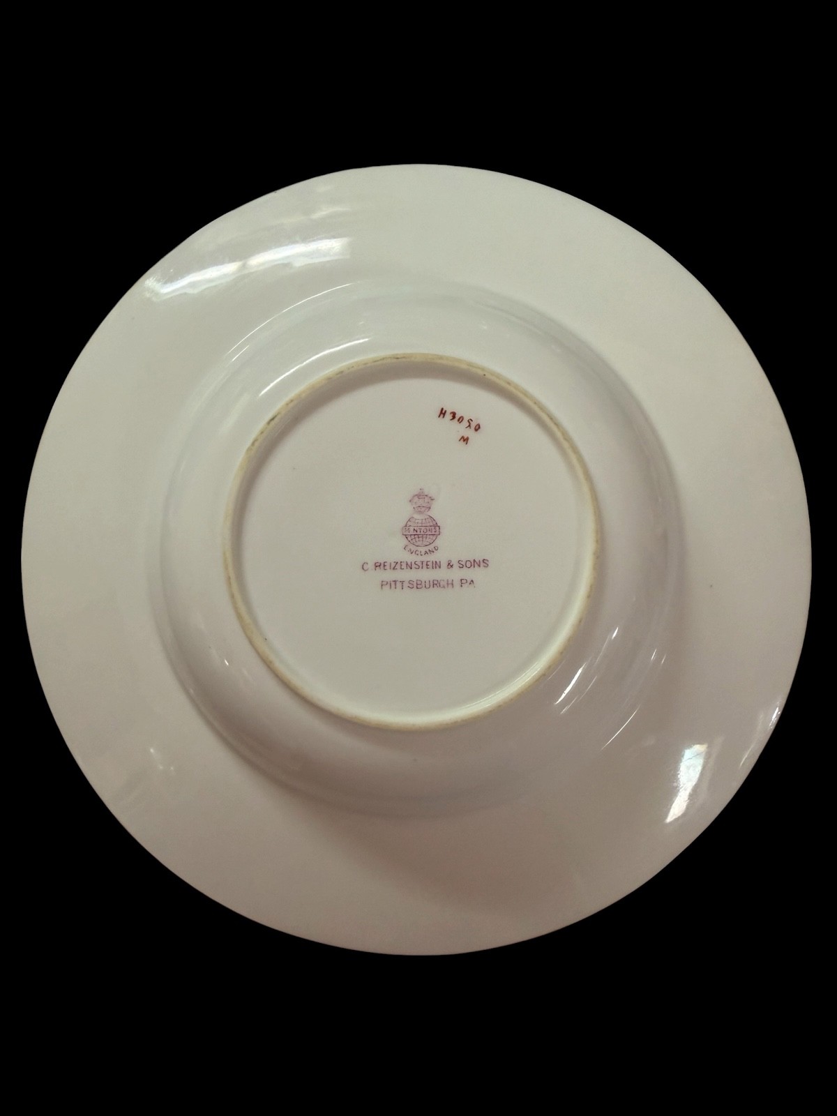 MINTON PORCELAIN H3050 PATTERN FRUIT AND LEAF RIMMED SOUP BOWLS SET OF 6 RARE