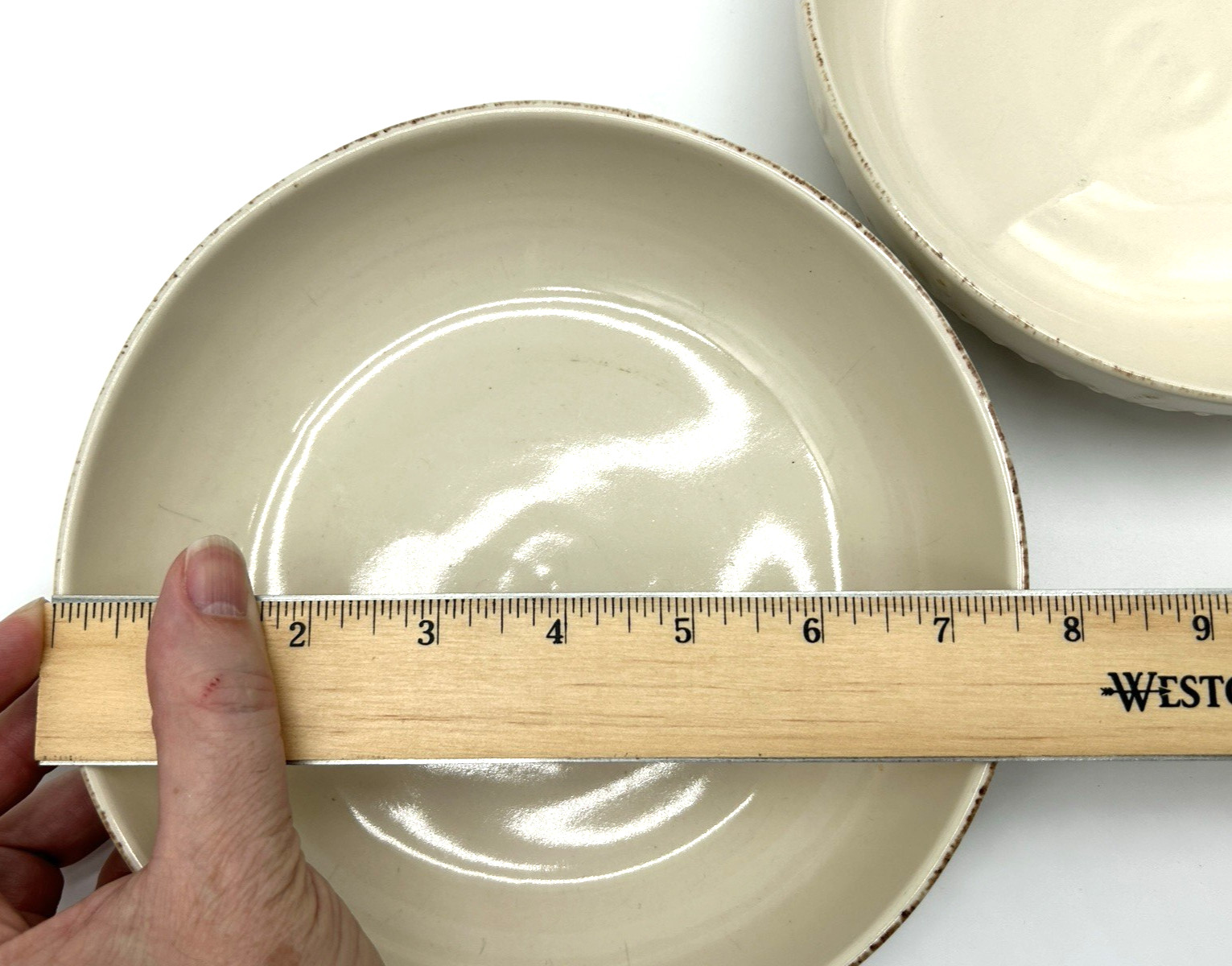 SIGNATURE 7.75″ Stoneware Pasta Bowls SORRENTO Ivory DEBBY SEGURA Set of 2