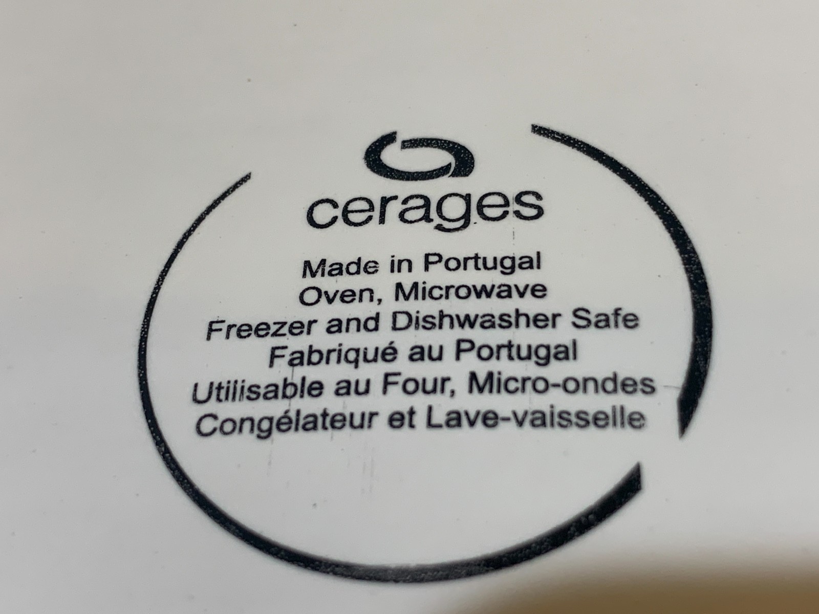 Cerages Portugal White Oval Asymmetrical Serving Bowl 14″ Oven Safe Modern Large