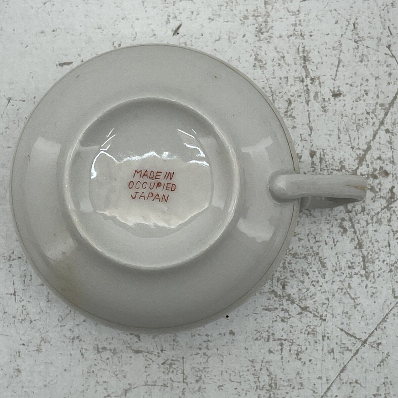 Vintage Coffee Cup And Saucer Plate Hand Painted Made In Occupied Japan