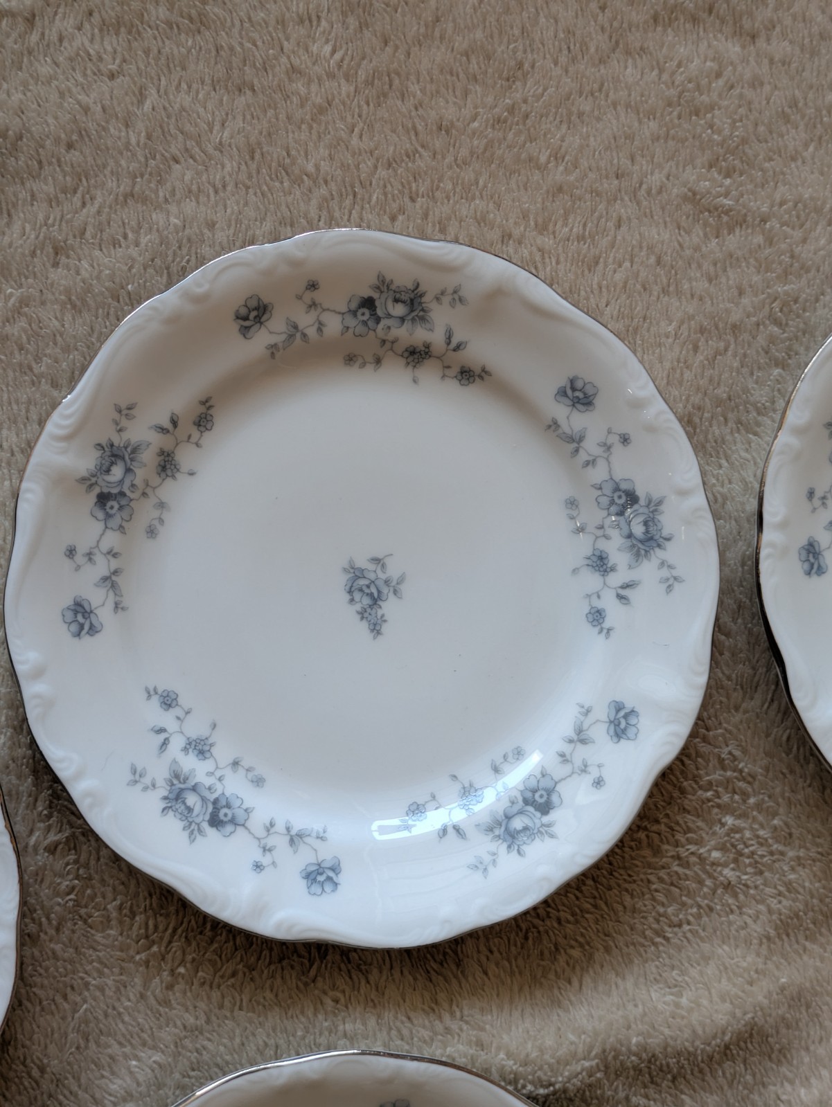 Johann Haviland Bavaria Germany Blue Garland 6.25″ Bread Butter Plate set of 8