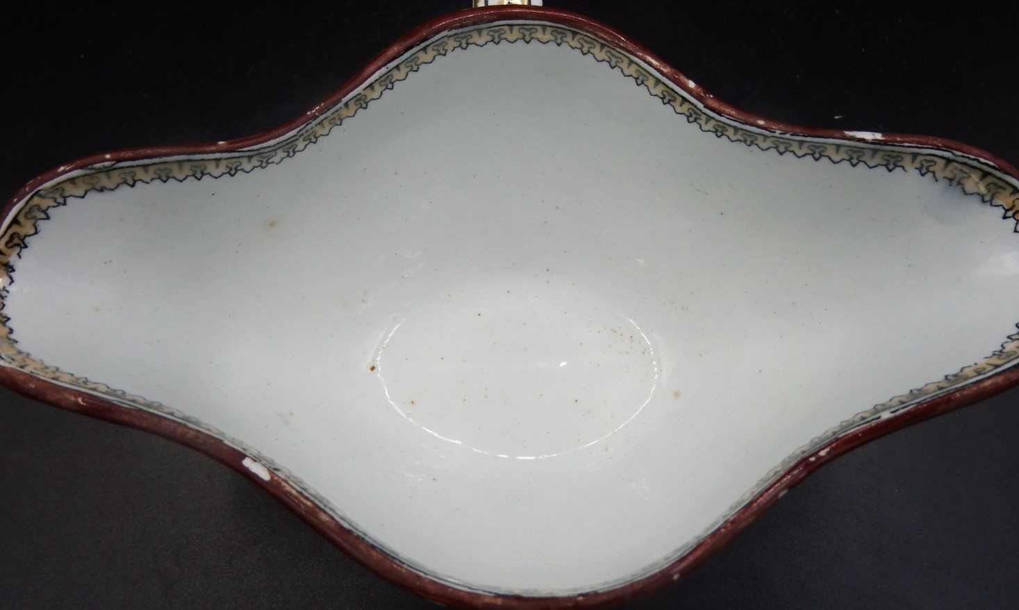 ANTIQUE Neoclassical Royal Worcester Gravyboat c 1850 – repaired handle