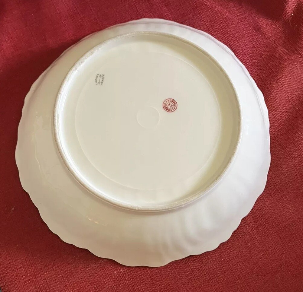 Antique Klingenberg AK Limoges France Centerpiece Bowl Heavy Gilding Scalloped
