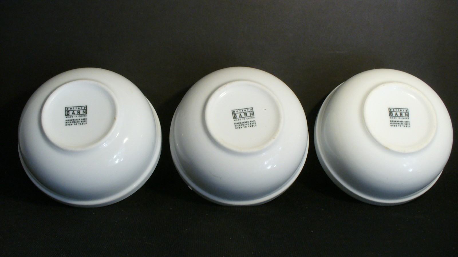 Pottery Barn 6 1/4″ White Bowls – 3