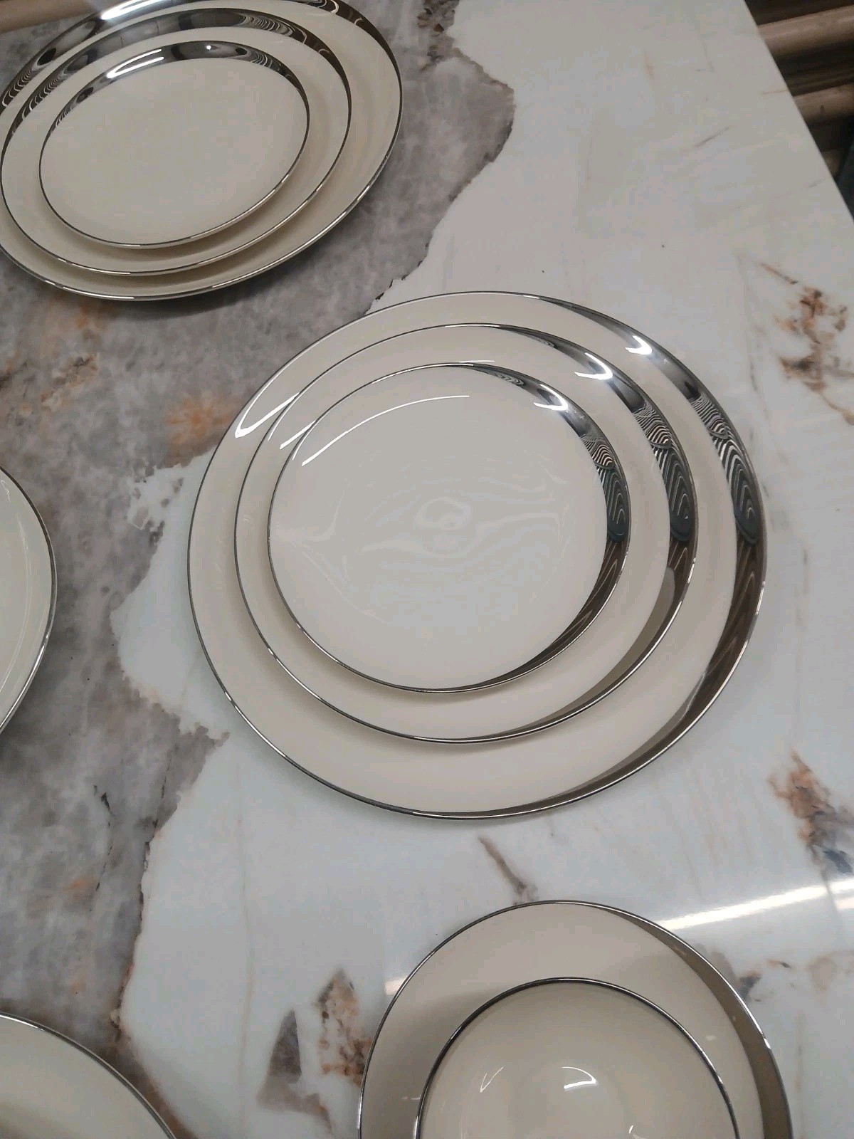 Flawless 46 Piece Set Pickard Crescent Platinum 1123 Vintage China