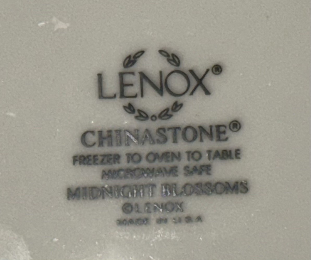 Lenox Chinastone Midnight Blossoms Four Piece Place Setting