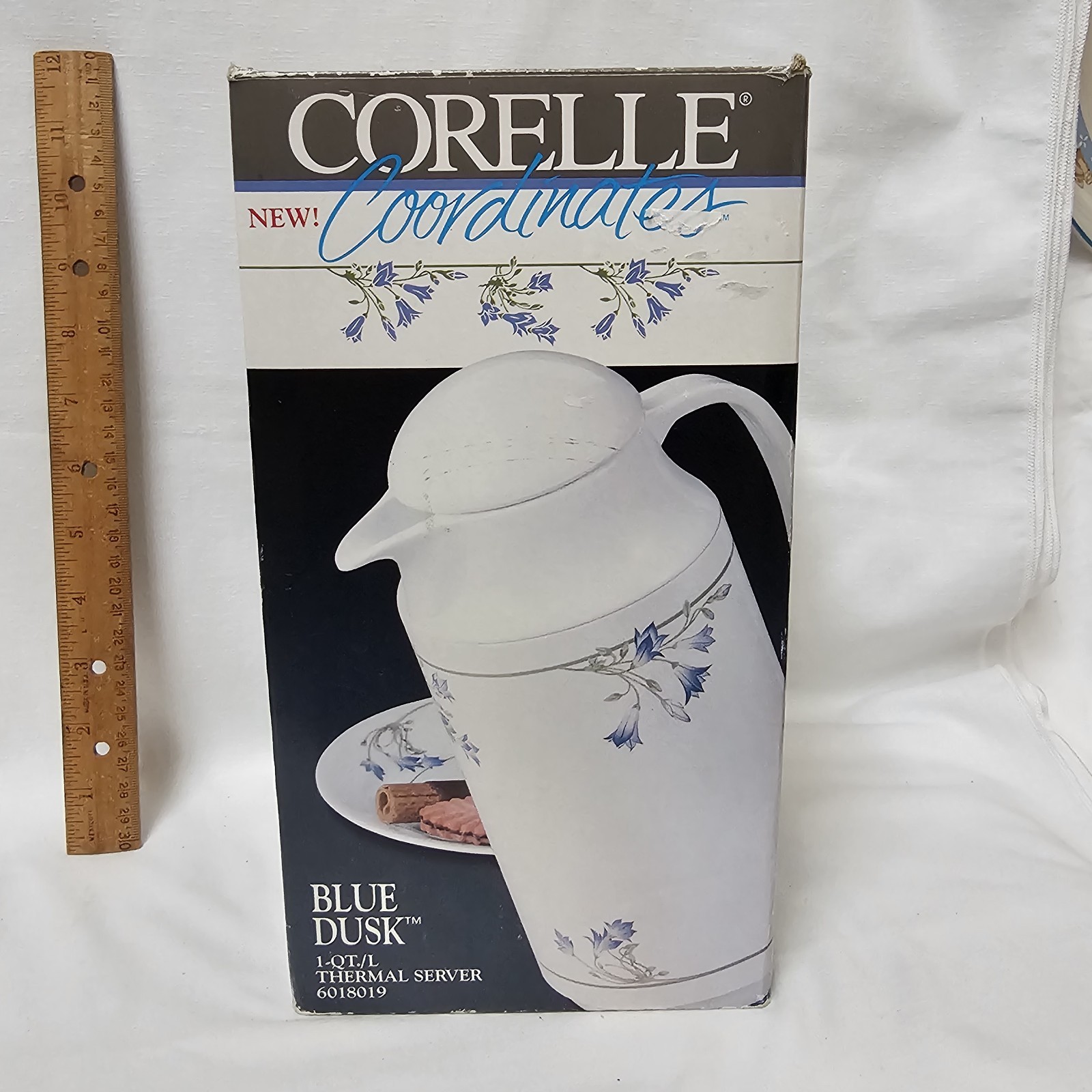 Used Corning Corelle Coordinates Blue Dusk Thermal Server. 1 Qt For Coffee. BS