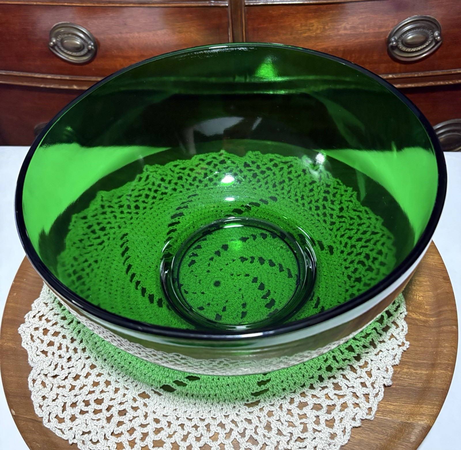 Vintage Anchor Hocking Punch Bowl