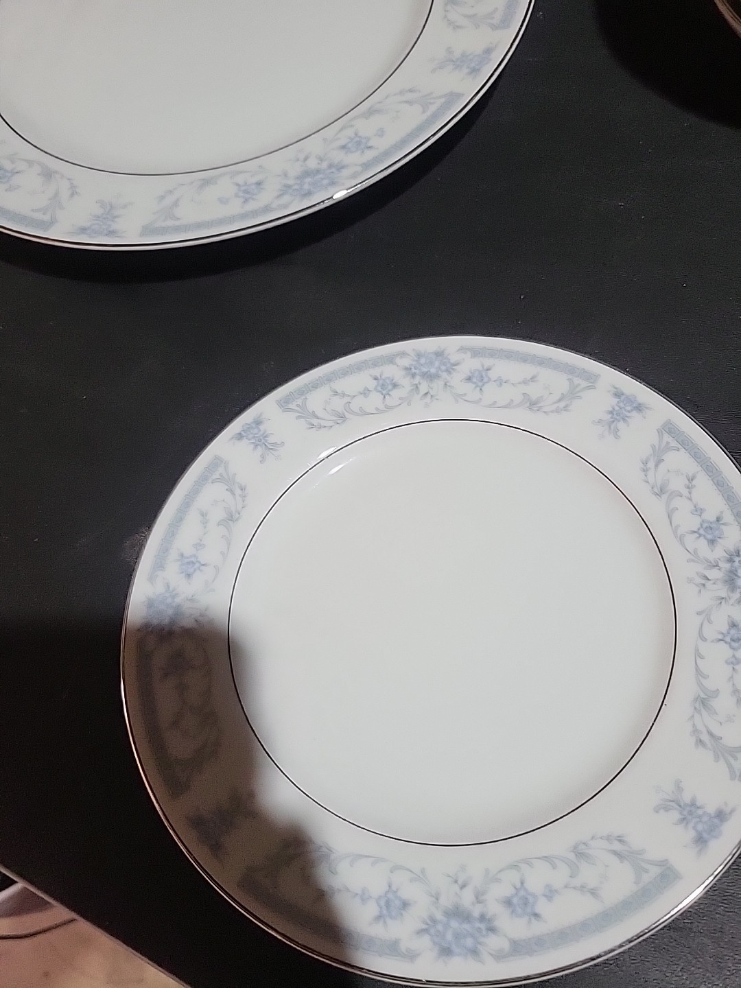 BREAD PLATES Sheffield 1985 BLUE WHISPER Porcelain Fine China 6 1/2”