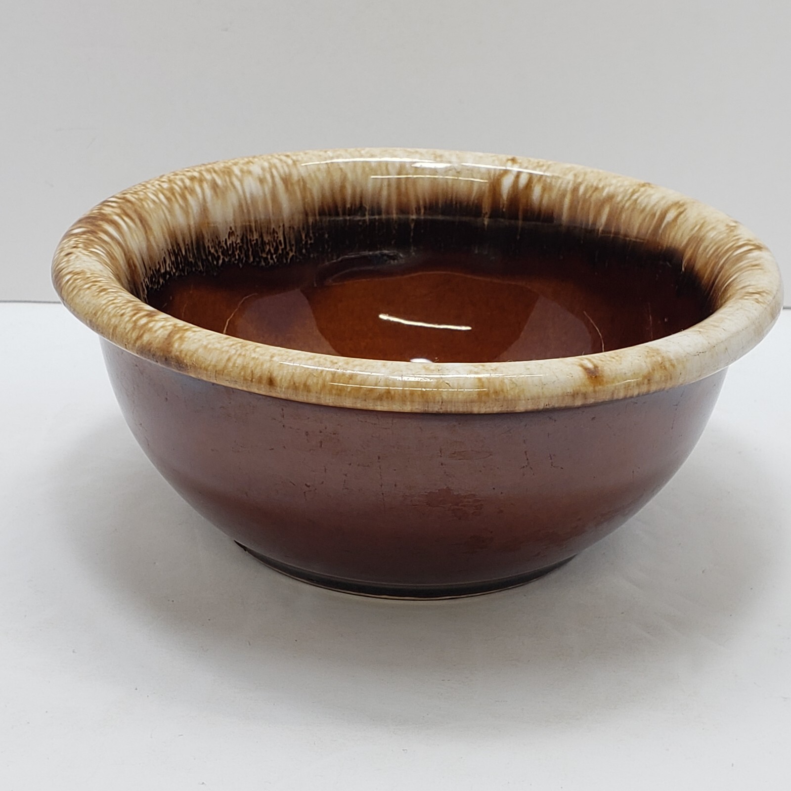 Vintage Hull Brown Drip Glaze Bowl Oven Proof Pottery 5.25″ Cereal Soup Dessert