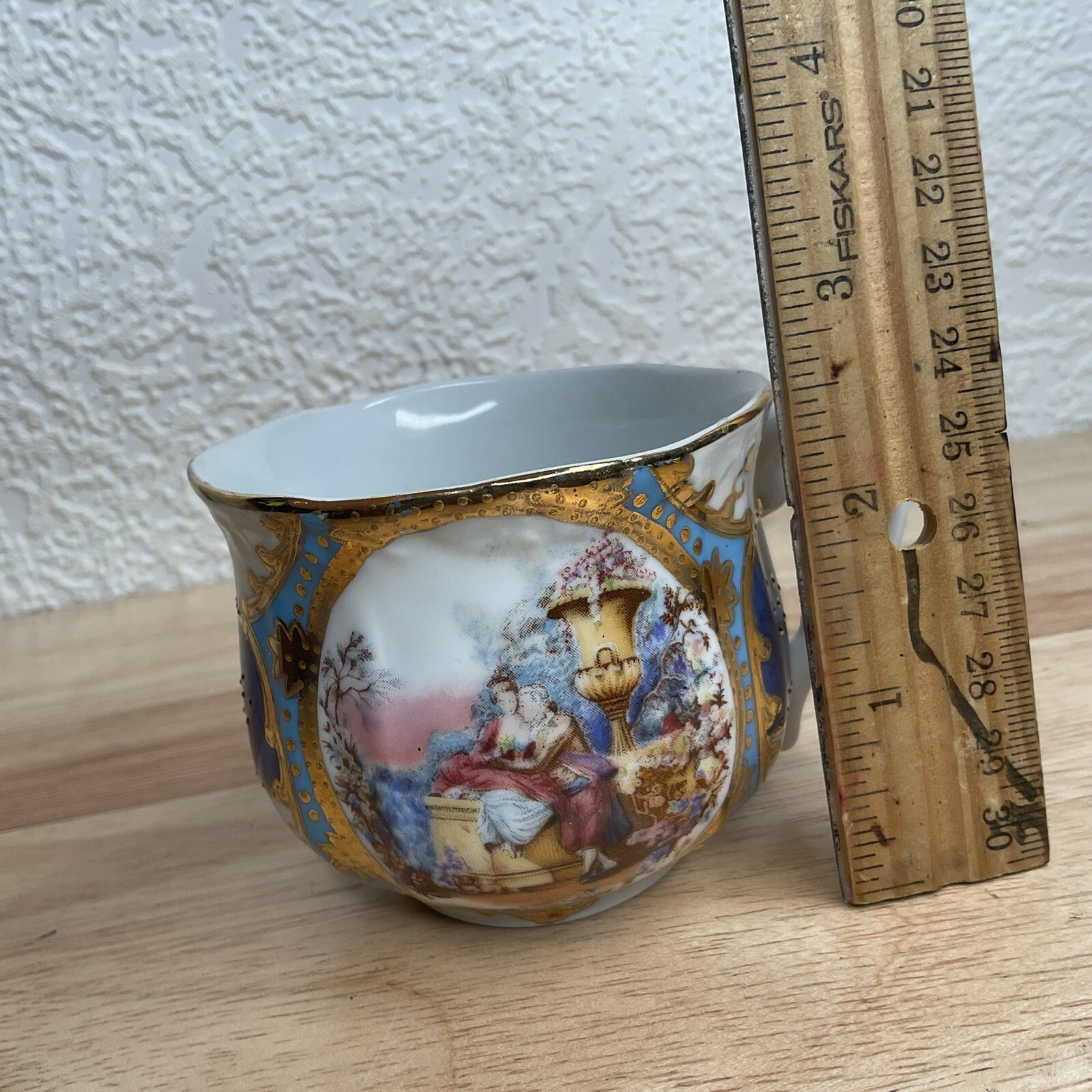 Vtg Limoges China Imperial Porcelain CobaltBlue Cup Saucer Replacement Rare Find