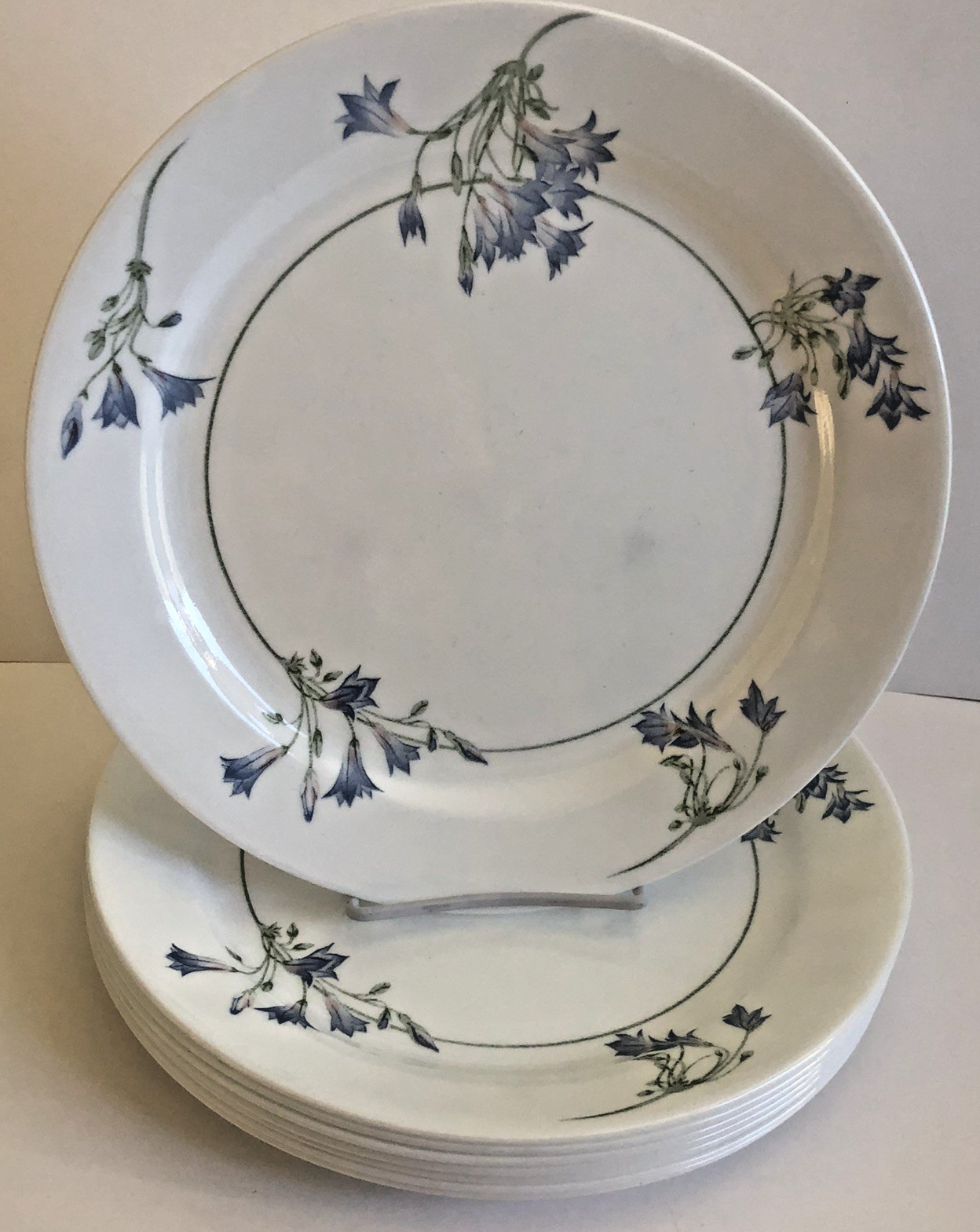 Vintage Corelle By Corning Blue Dusk Dinner Plates 10.25″ Vitrelle Set Of 8