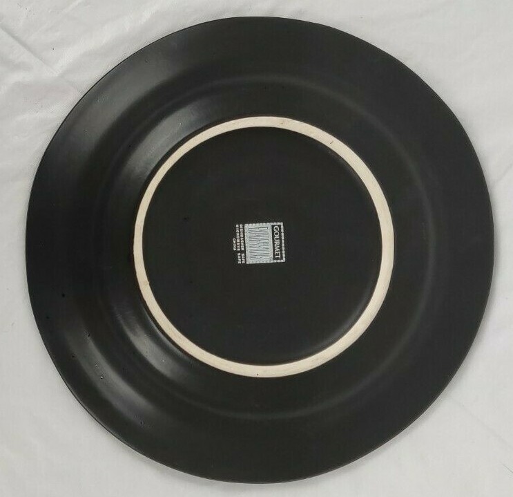 Gourmet Expressions Classic Marcella 11 3/8″ Dinner Plate RUSTIC Brown/Black