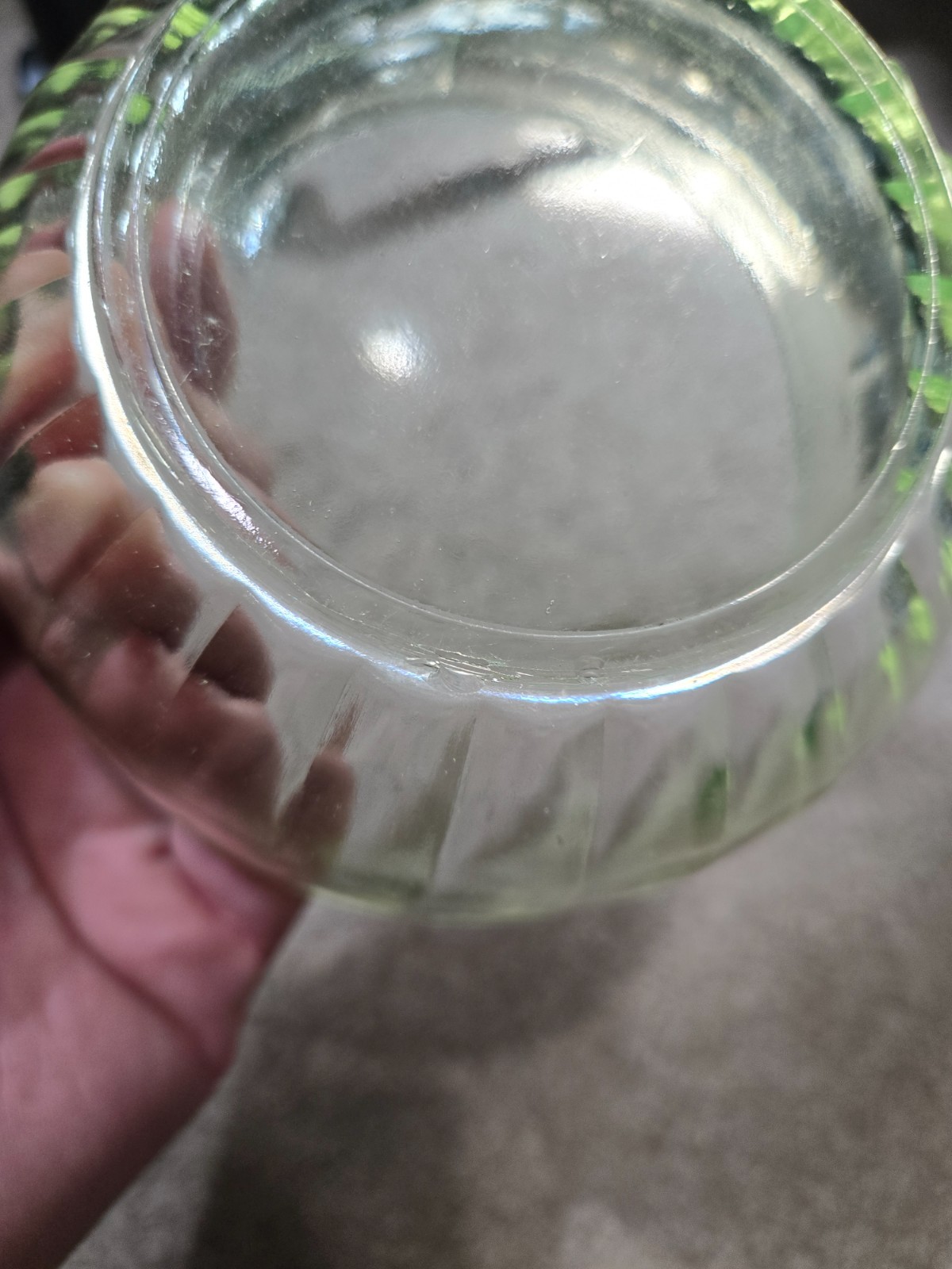 Antique Anchor Hocking Uranium Vaseline Glass Dish with Lid 5.5×3 Inches