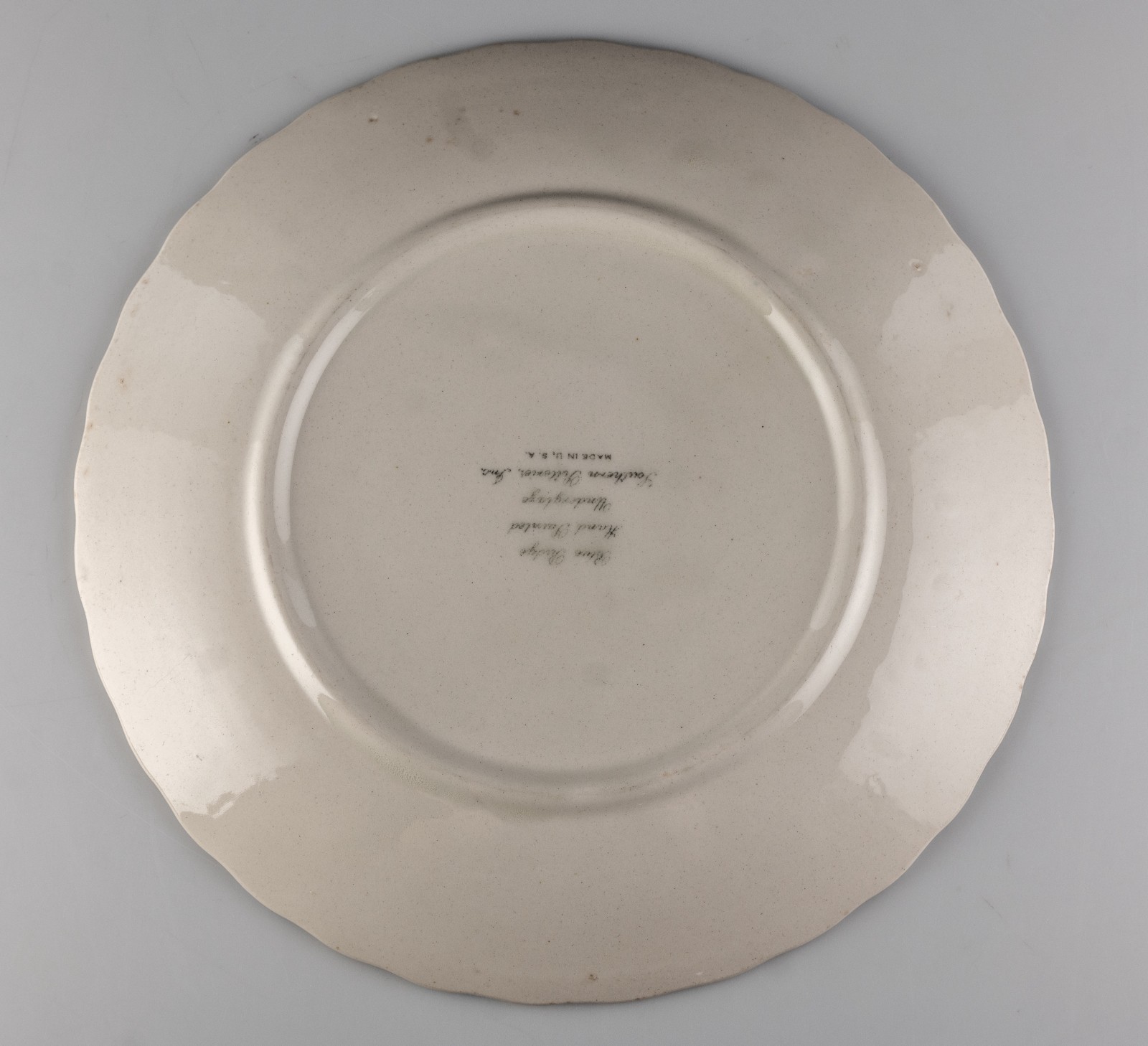 2 VTG Blue Ridge Southern Potteries Dinner Plates Grandmother’s Garden 10.25″