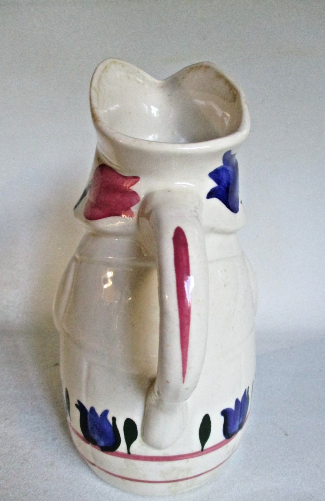 blue ridge pottery betsy pitcher tulips hand painted vintage jug
