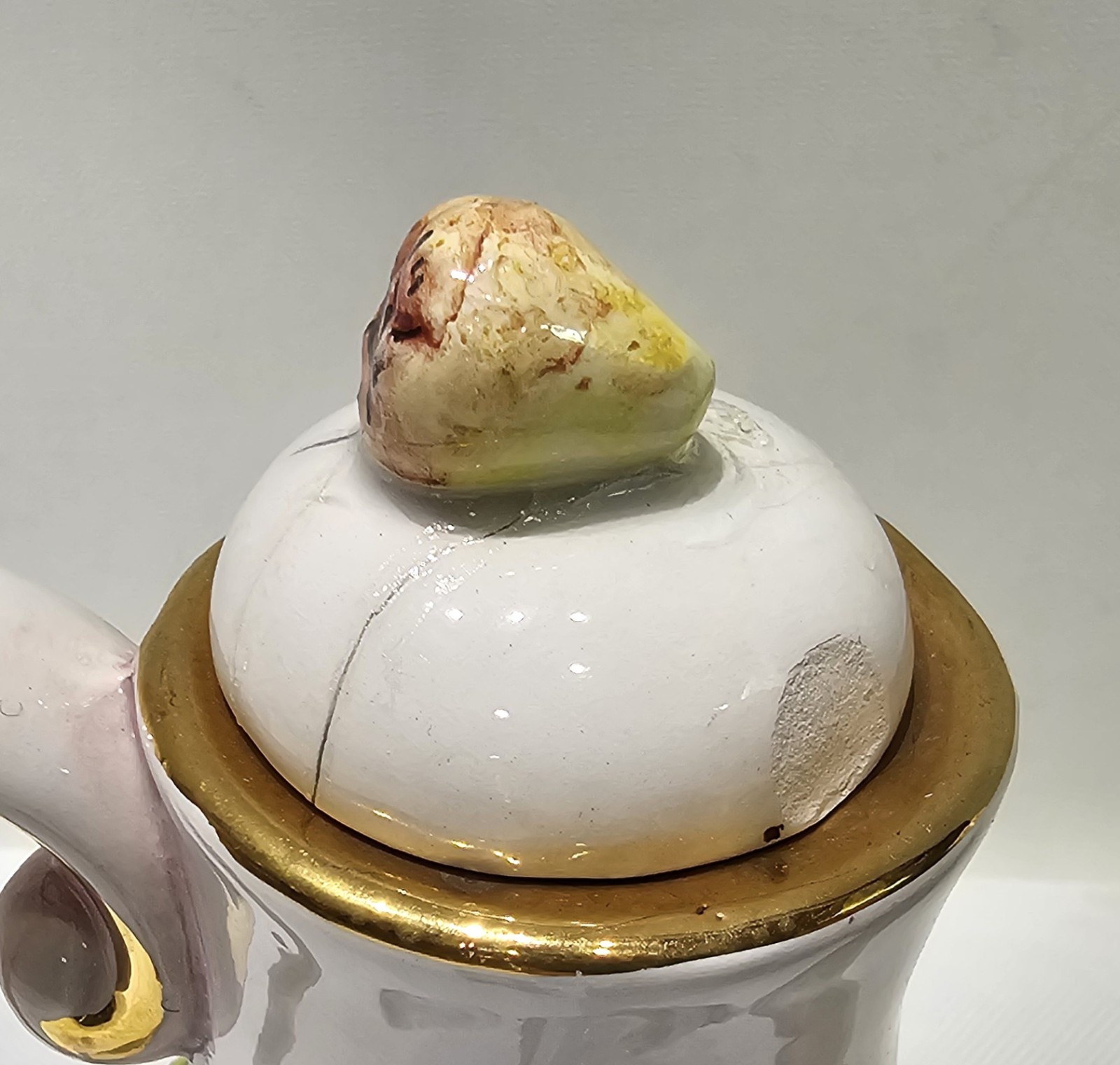 Capodimonte Italy Demitasse Coffee Set for 8 Cup & Saucer Cherubs Cupids Gold