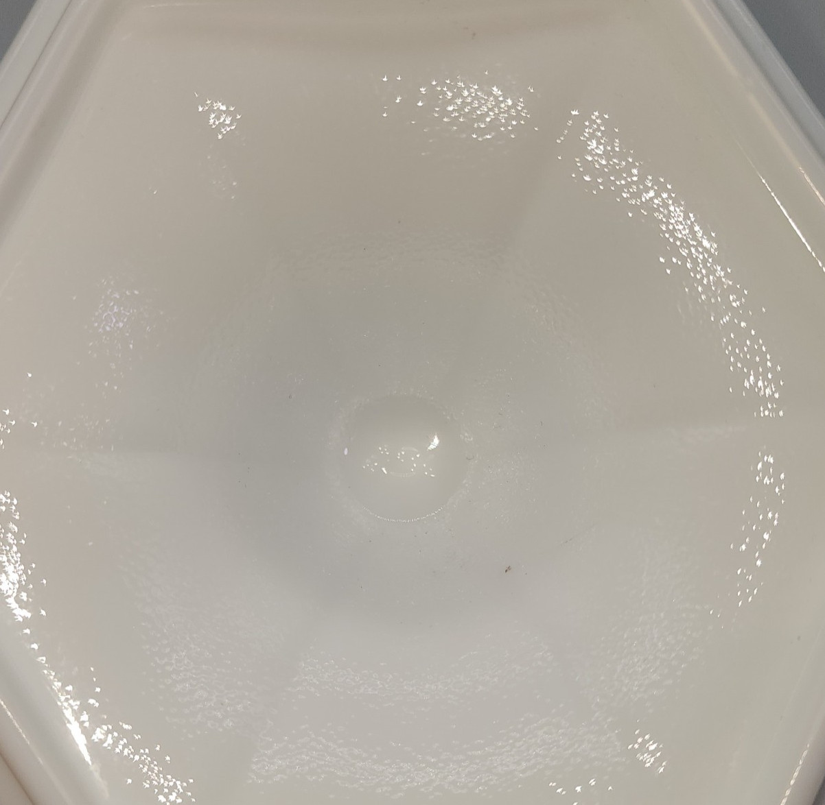 Vtg Indiana Glass Milk Glass Covered Candy Dish Octagon Pedestal Harvest Grape