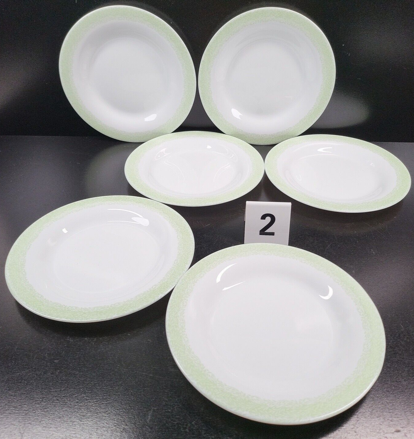 15 Pc Martha Stewart Everyday Green Leaves Plates Bowls Set MSE France Dish Lot