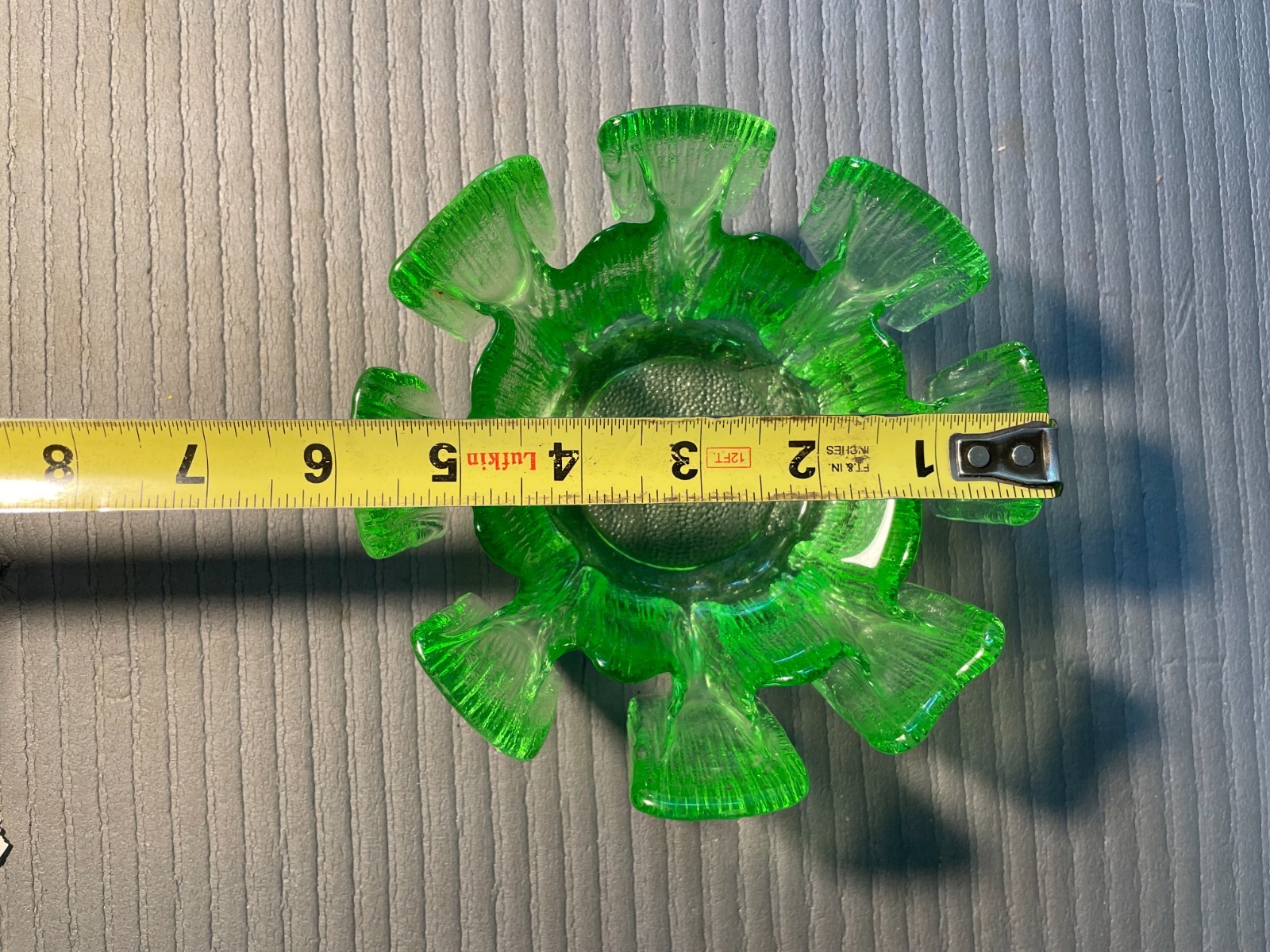 Viking Green Ice Glass Scandinavian Art Glass Bowl