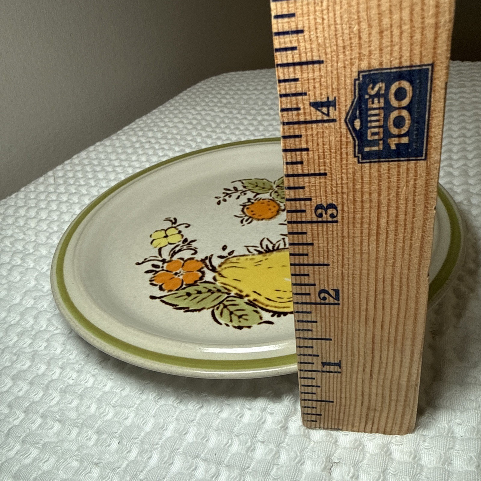 Vtg Harvest Collection Valley Fruits Plate Hand Painted Japan Stoneware 7.5”